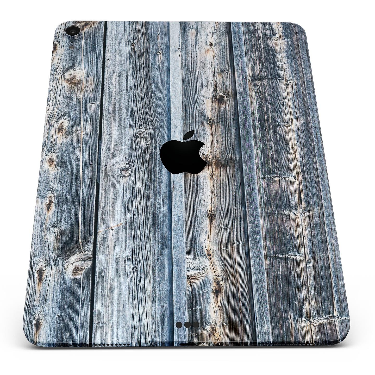 Vertical Planks of Wood skin decal for Apple iPad Pro, showcasing a stylish wood design with premium finish.