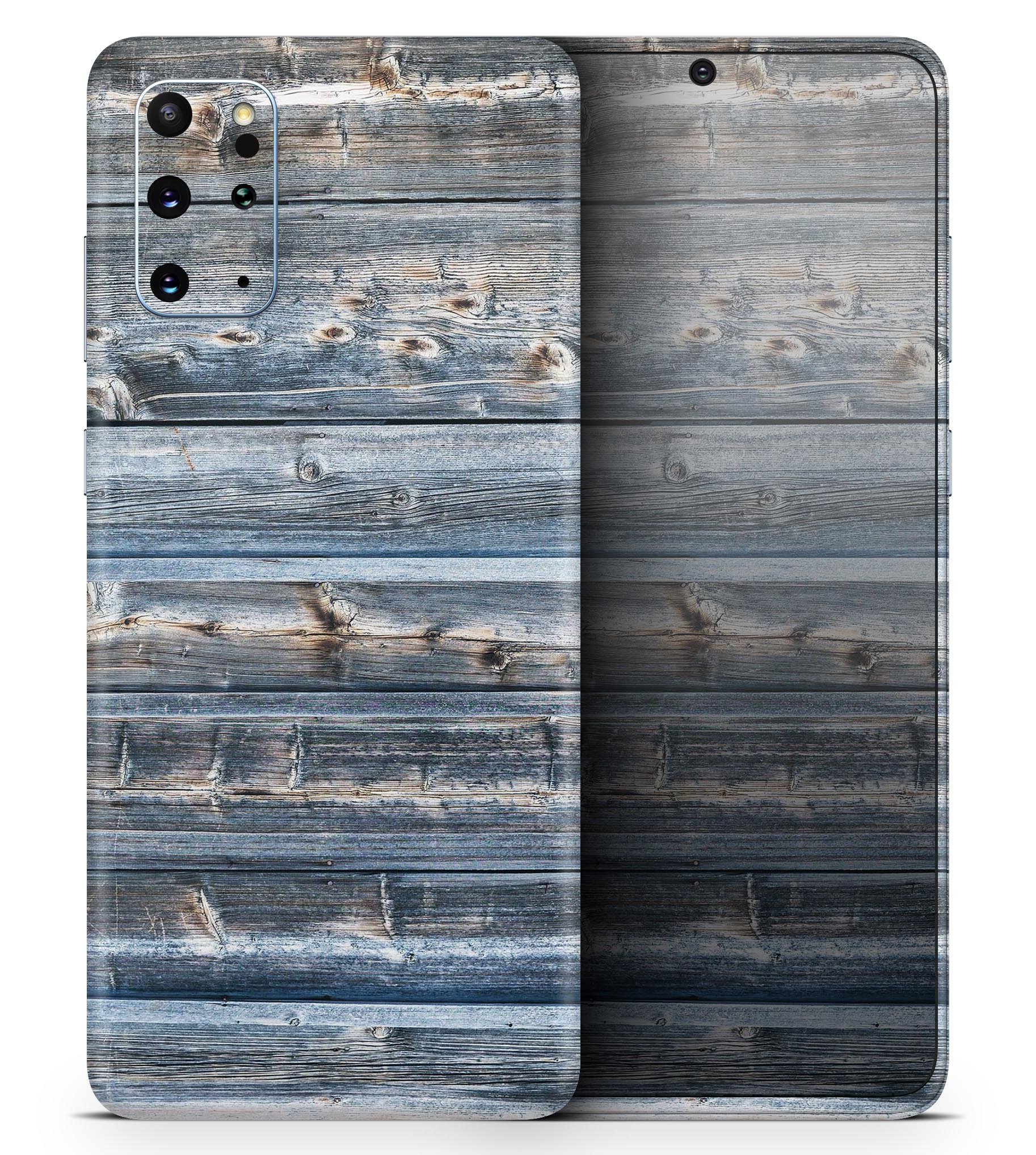 Vertical Planks of Wood skin for Samsung Galaxy S-Series, showcasing a stylish wood design with a premium finish.