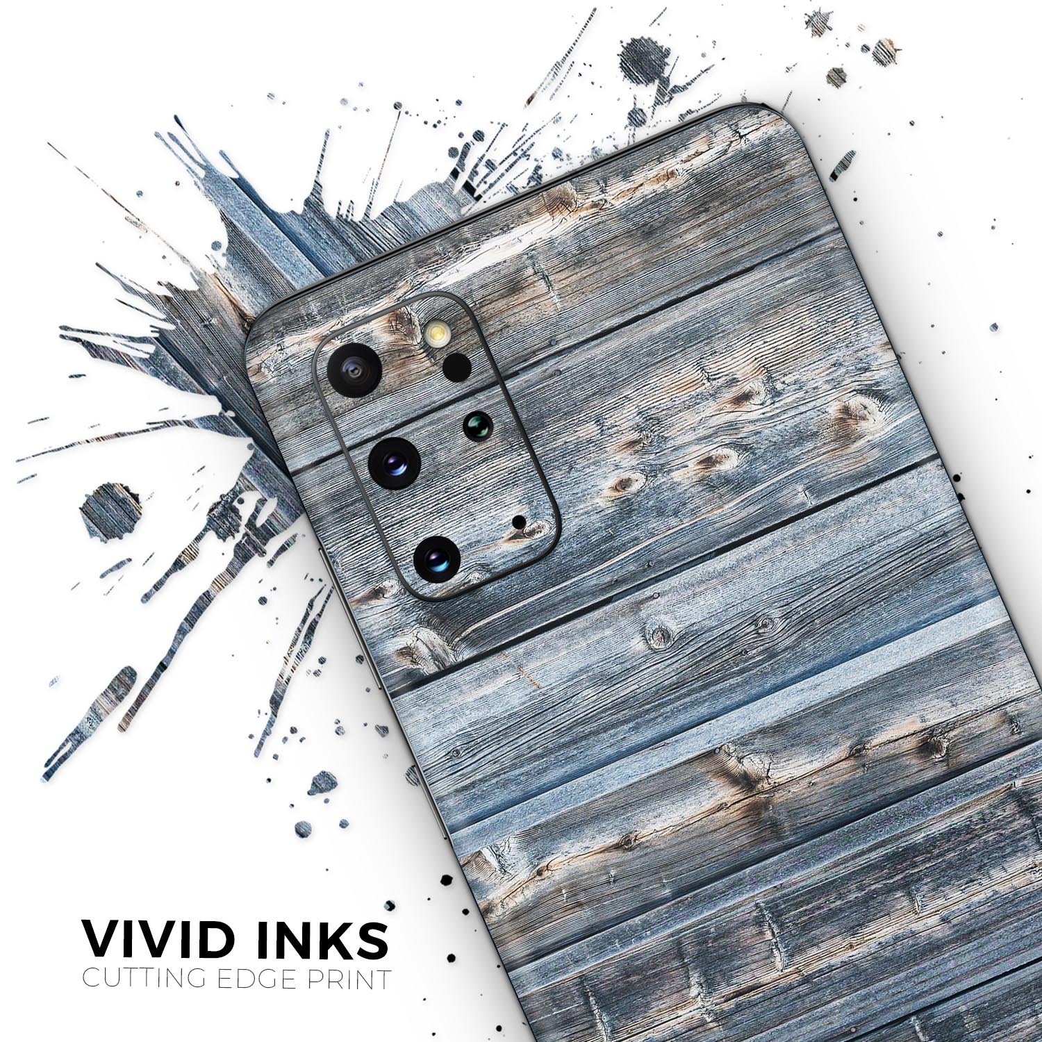 Vertical Planks of Wood skin for Samsung Galaxy S-Series, showcasing a stylish wood design with a premium finish.