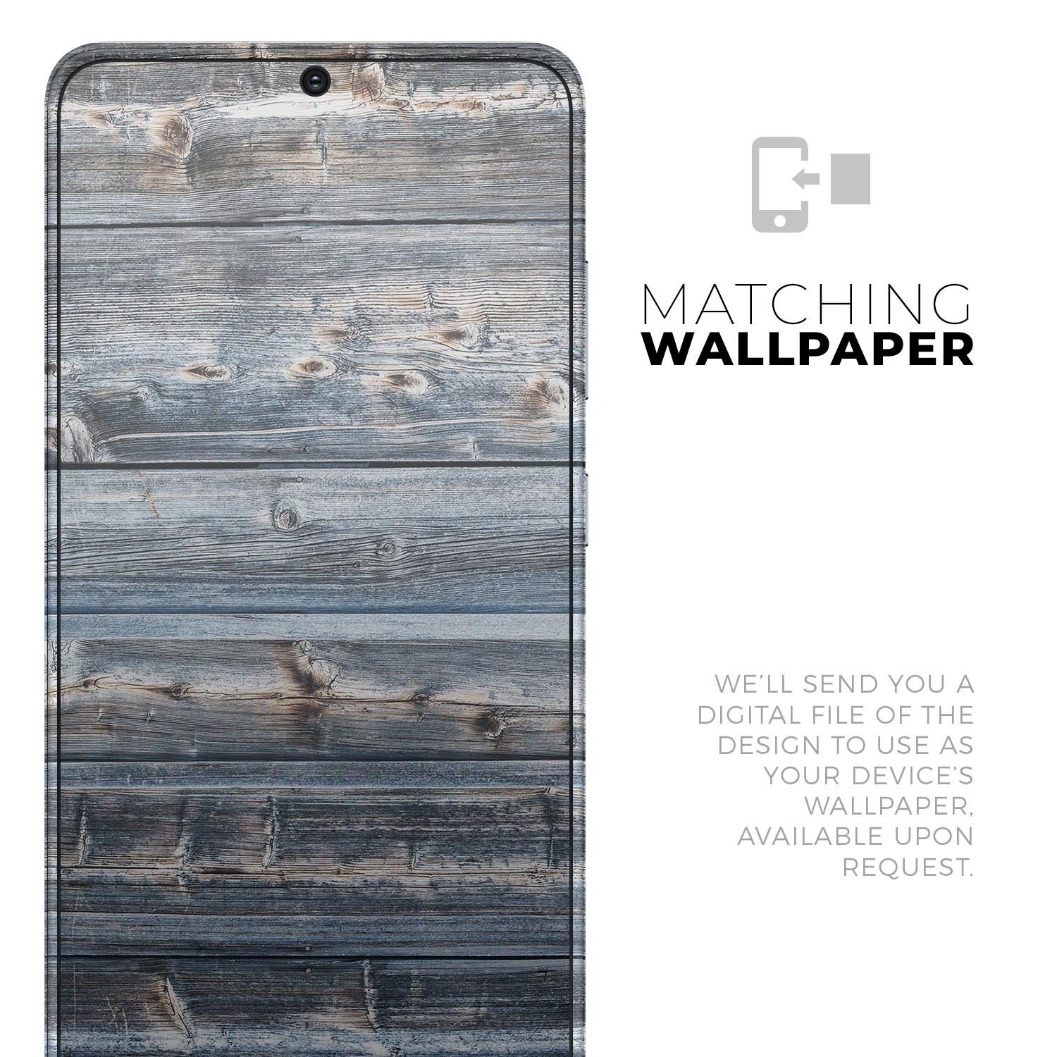 Vertical Planks of Wood skin for Samsung Galaxy S-Series, showcasing a stylish wood design with a premium finish.