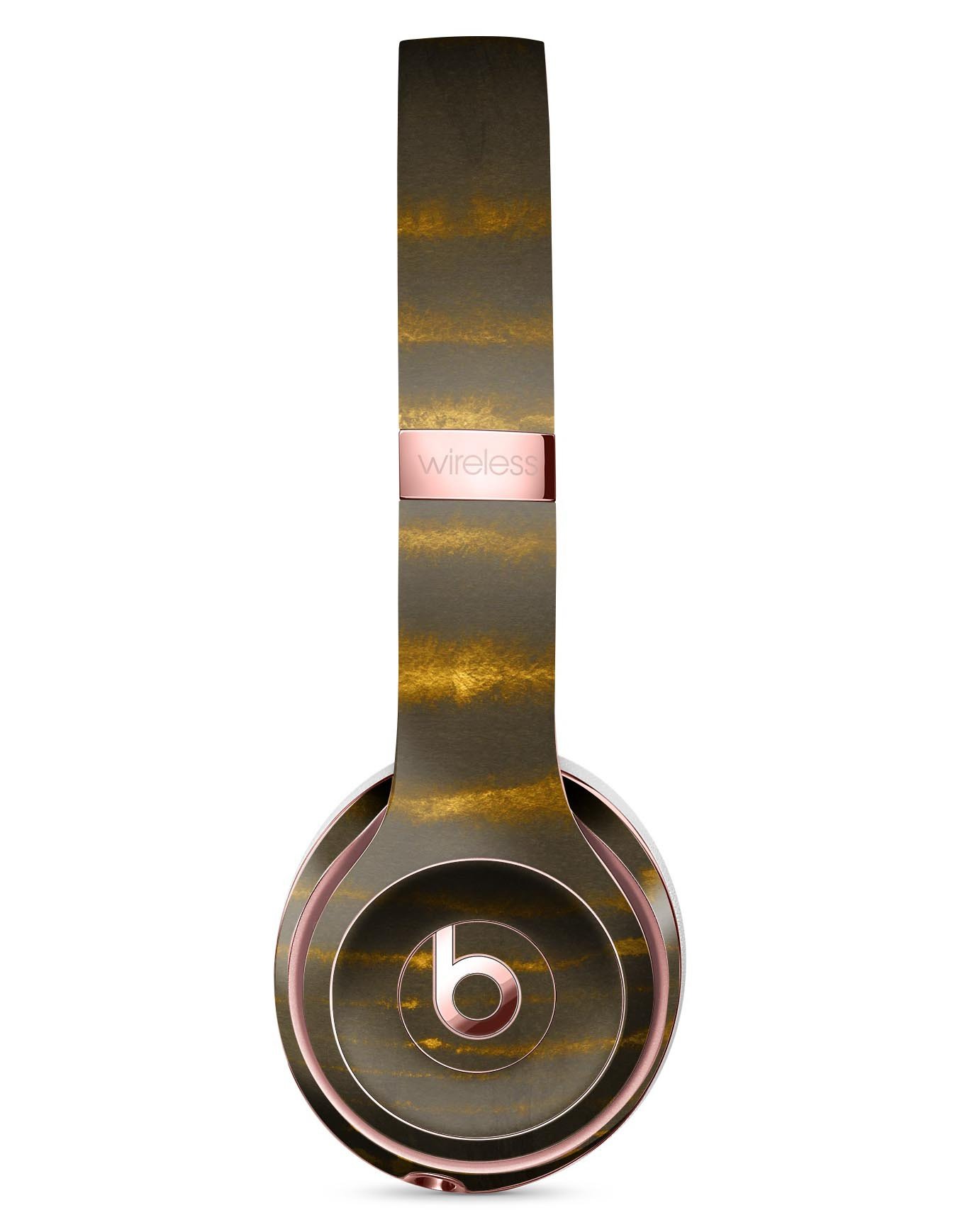 Verticle Golden Wire Full-Body Skin Kit for Beats by Dre Solo 3, showcasing a stylish design and premium vinyl material.