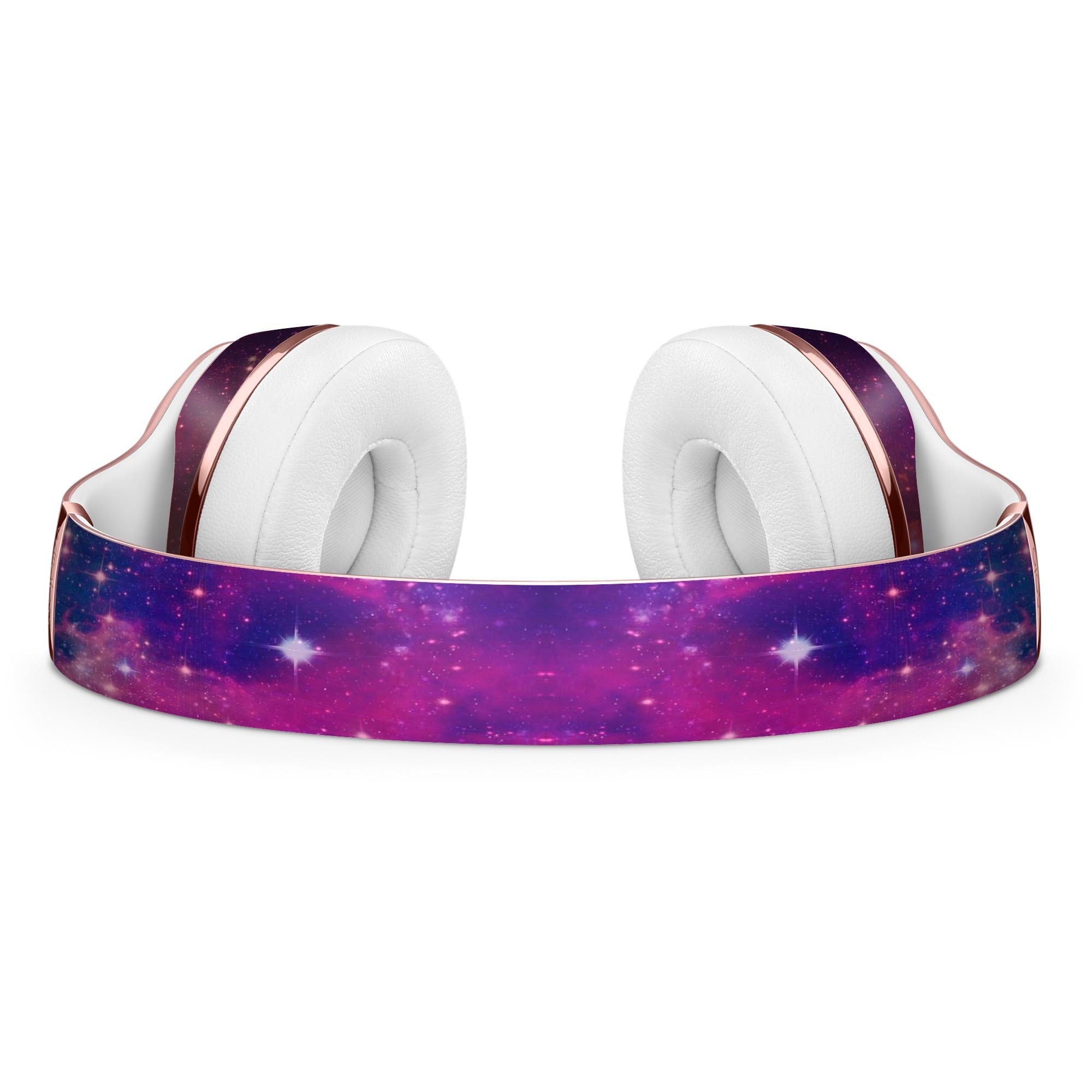 Vibrant sparkly pink skin kit for Beats by Dre Solo 3 Wireless Headphones, showcasing a stylish design and premium vinyl material.