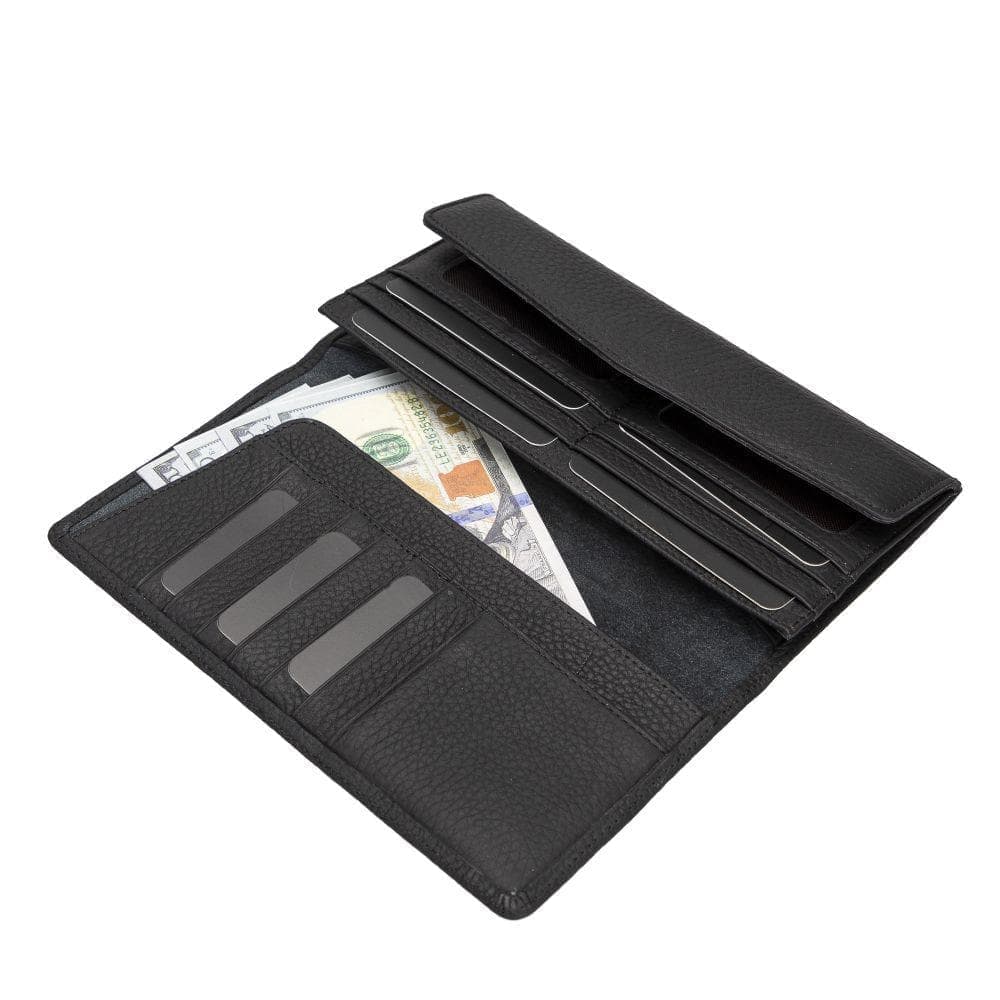 Vince Women's Leather Wallet in elegant design, showcasing genuine leather craftsmanship with card slots and banknote compartment.