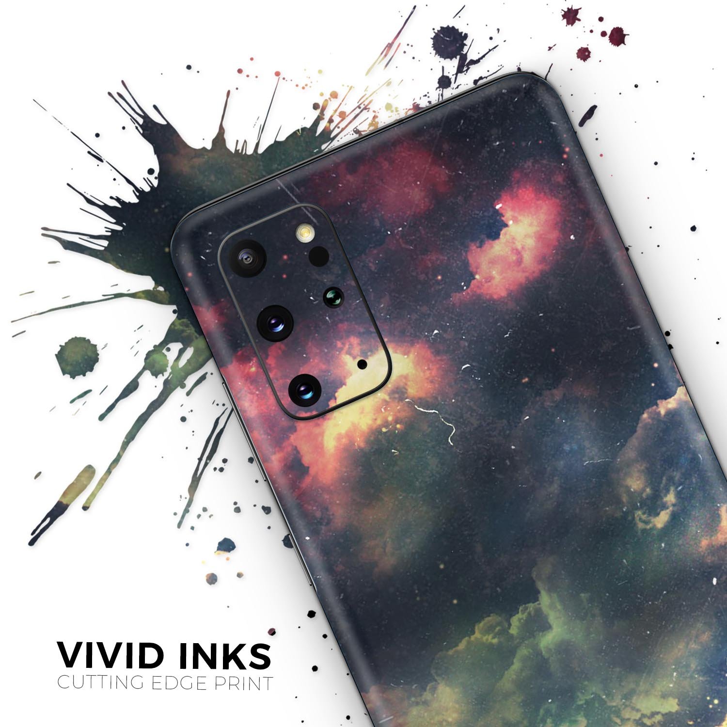 Vintage Stormy Sky Skin-Kit for Samsung Galaxy S20, showcasing a stylish design with a premium vinyl finish.