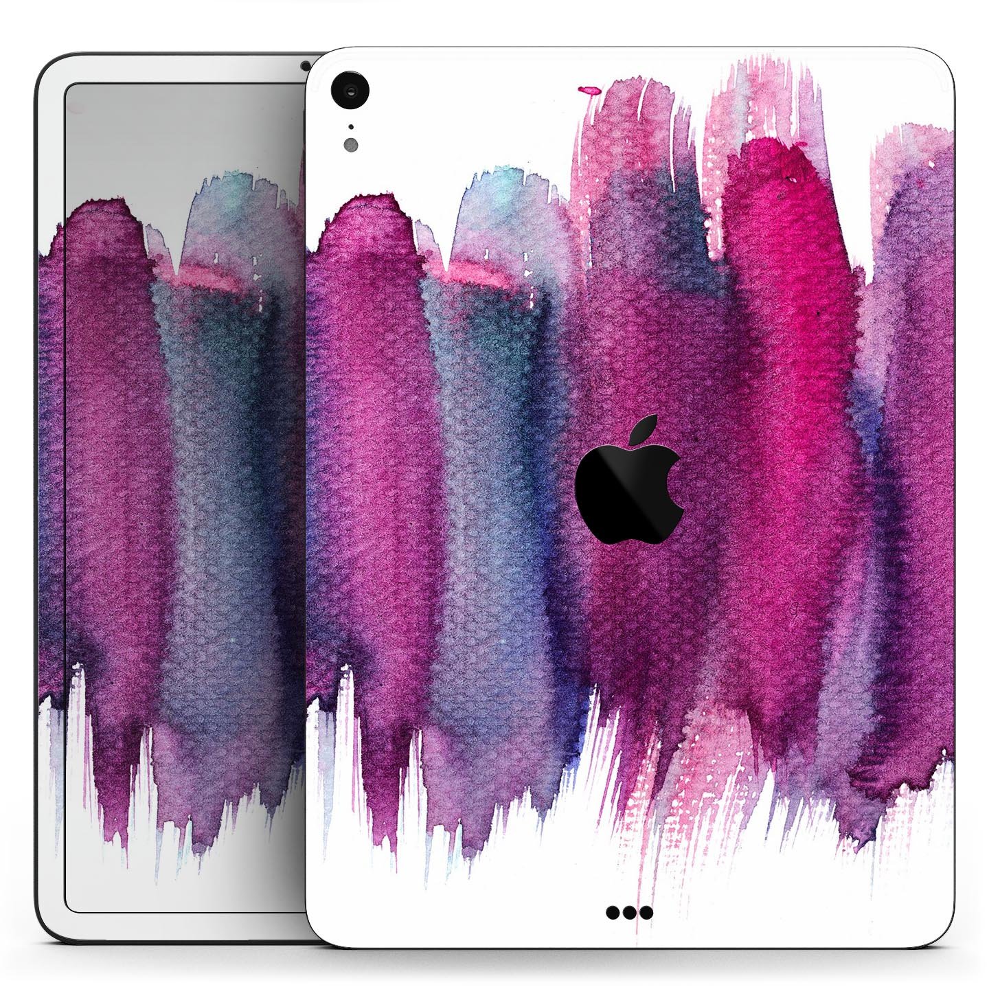 Violet Mixed Watercolor skin decal for Apple iPad Pro, showcasing vibrant colors and a sleek design for device protection.