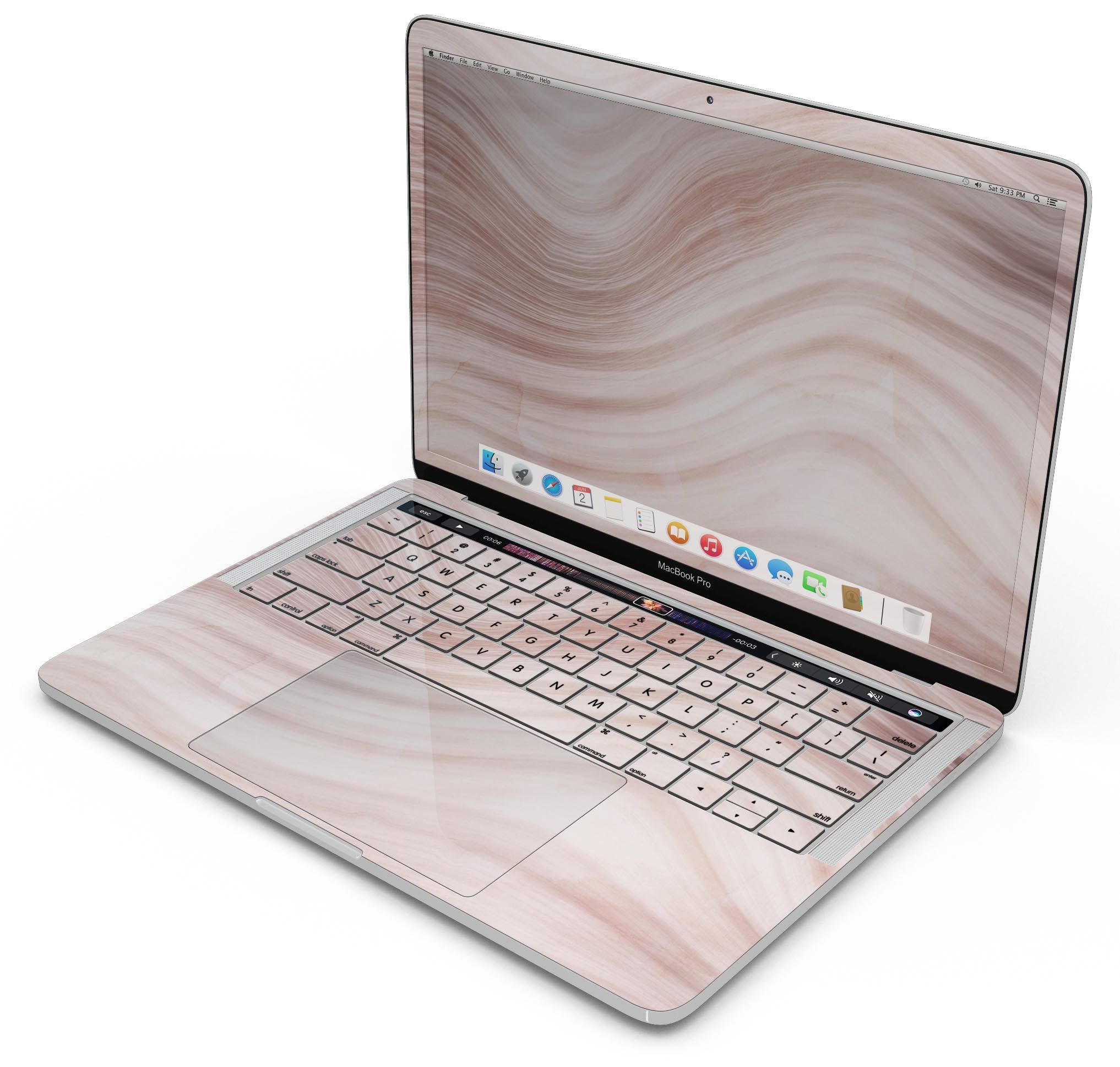 Vivid Agate Vein Slice Skin Decal Wrap Kit for MacBook, showcasing vibrant colors and a sleek design.