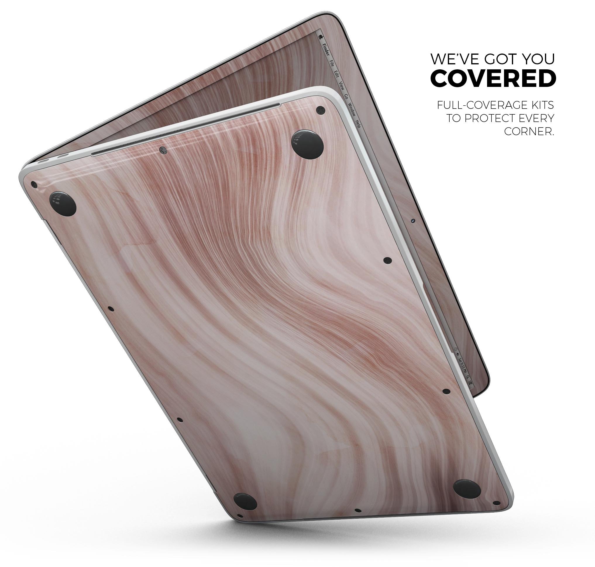 Vivid Agate Vein Slice Skin Decal Wrap Kit for MacBook, showcasing vibrant colors and a sleek design.