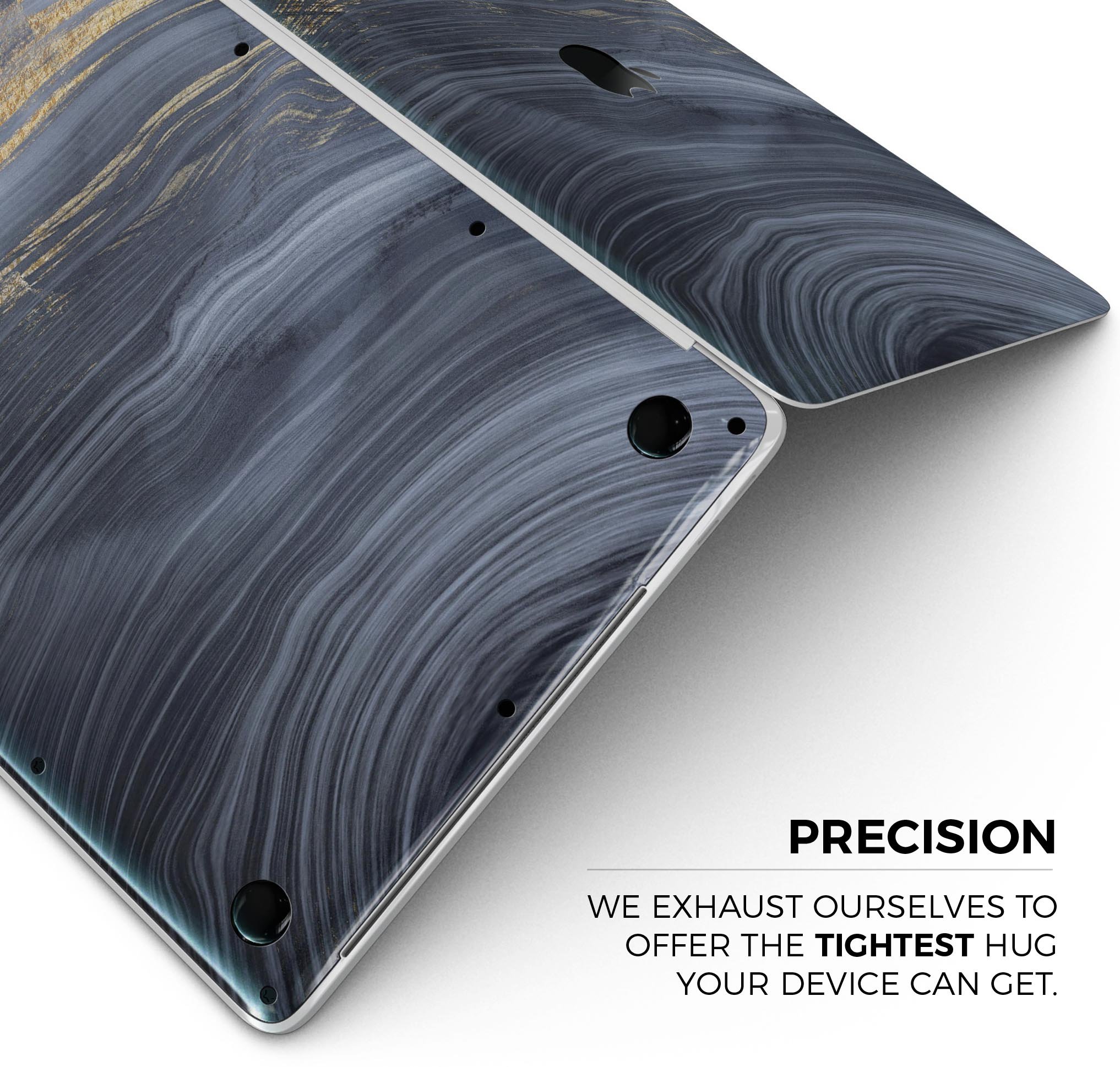 Vivid Agate Vein Slice Skin Decal Wrap Kit for MacBook, showcasing a colorful and intricate design with a glossy finish.