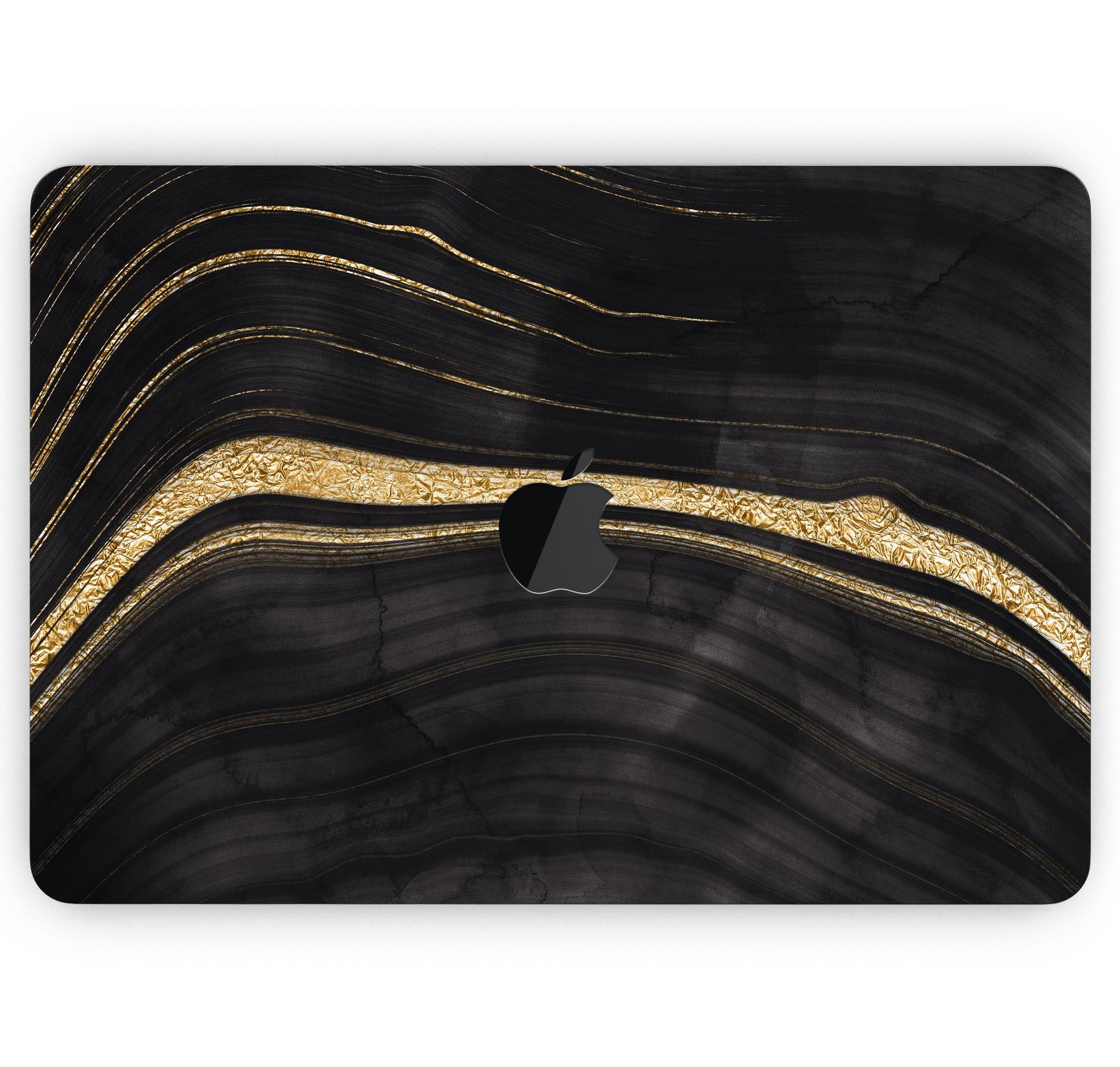 Vivid Agate Vein Slice Skin Decal Wrap Kit for MacBook, showcasing vibrant colors and a sleek design.