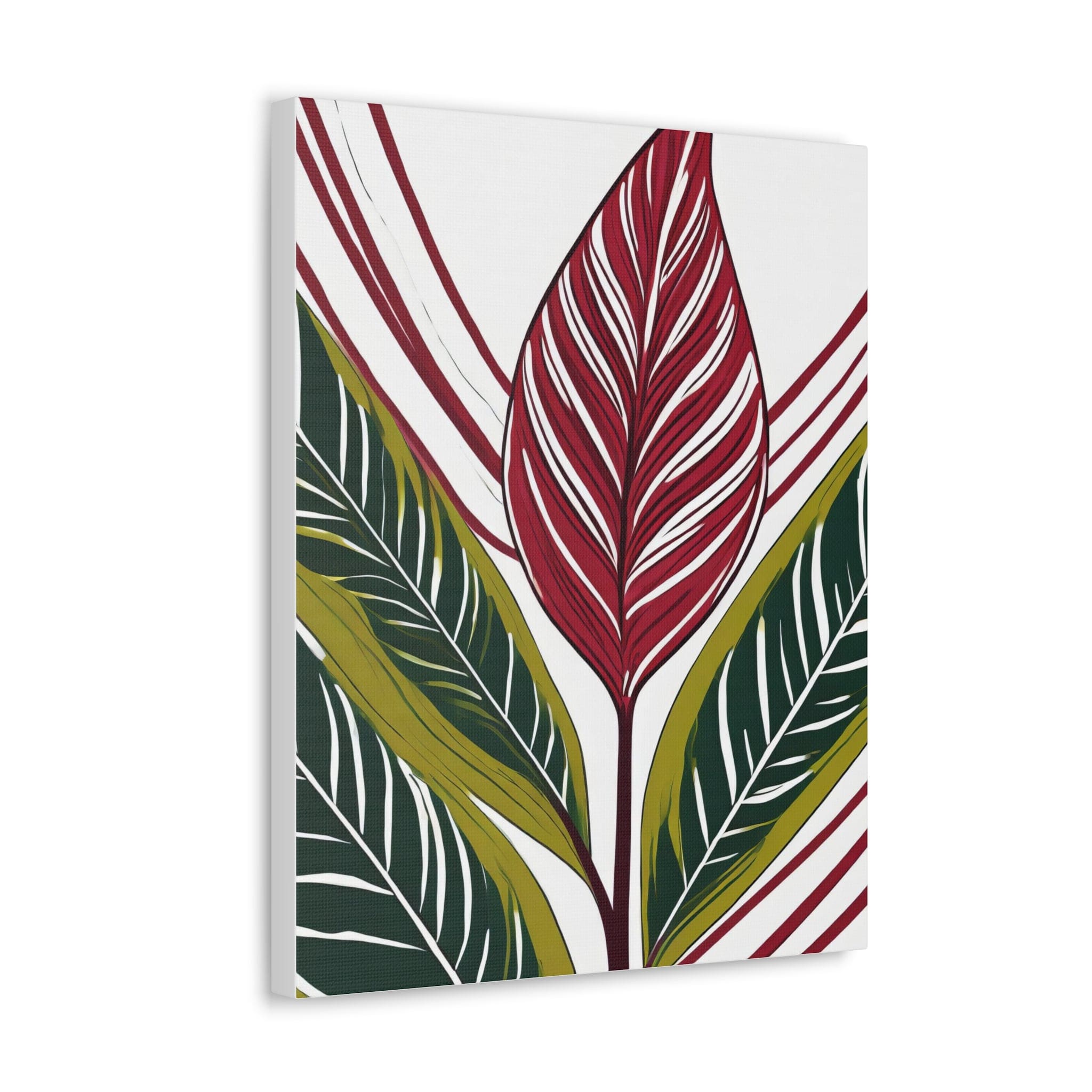 Floral line art canvas print showcasing intricate floral designs on a textured background, perfect for home decor.