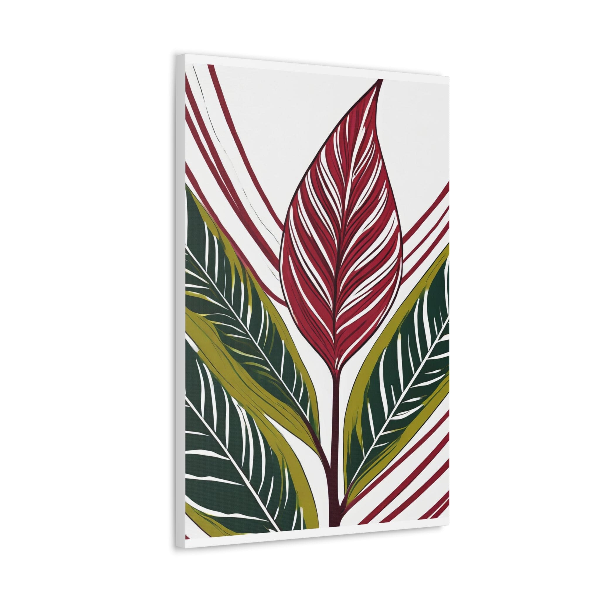 Floral line art canvas print showcasing intricate floral designs on a textured background, perfect for home decor.