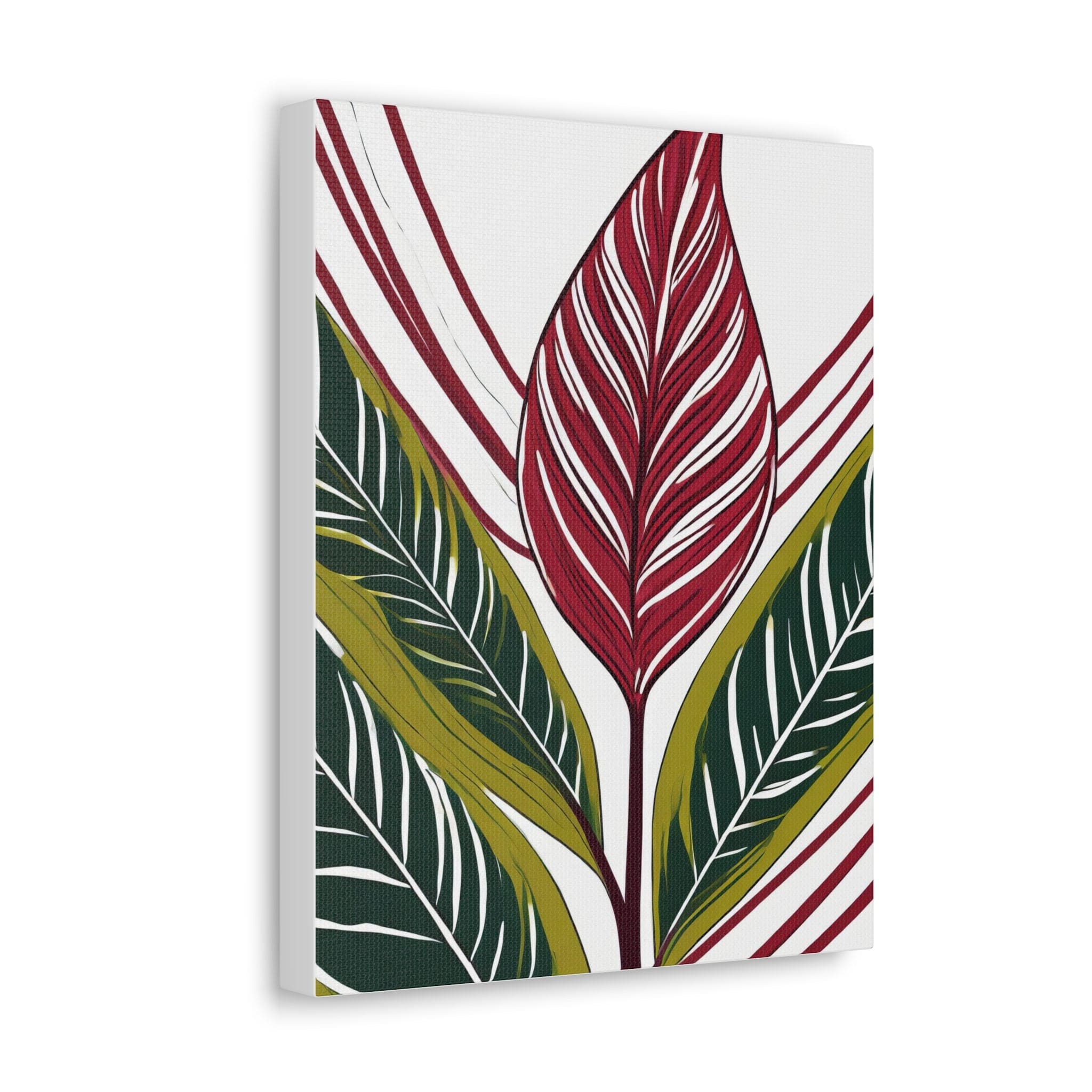Floral line art canvas print showcasing intricate floral designs on a textured background, perfect for home decor.