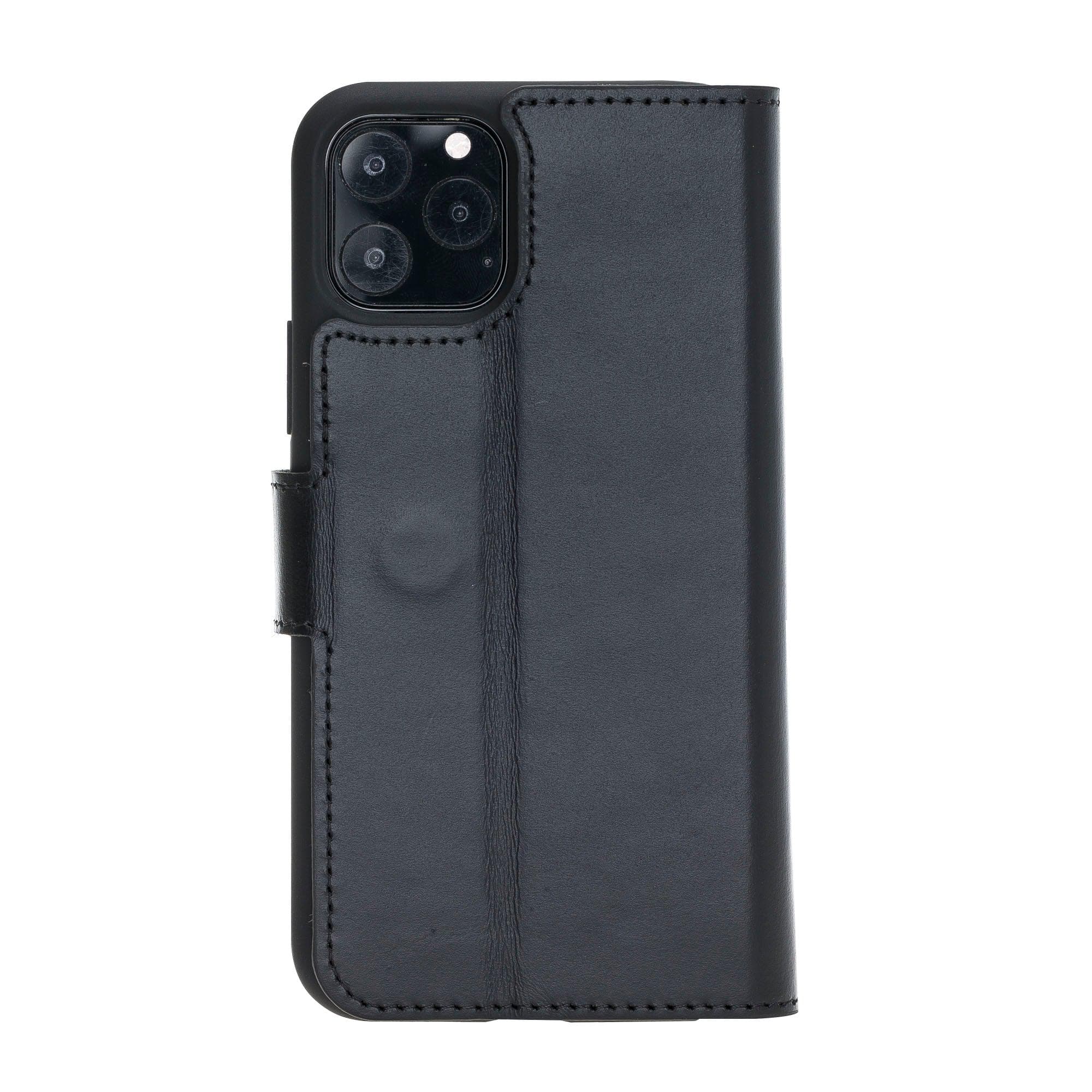 Bouletta Wallet Folio with ID Slot, a brown leather wallet case for Apple iPhone 11, featuring card slots and RFID protection.