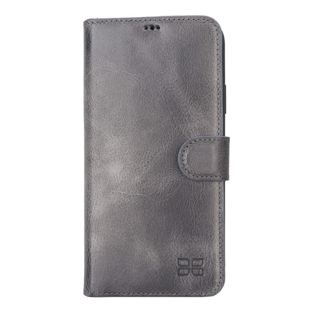 Bouletta Wallet Folio with ID Slot, a brown leather wallet case for Apple iPhone 11, featuring card slots and RFID protection.