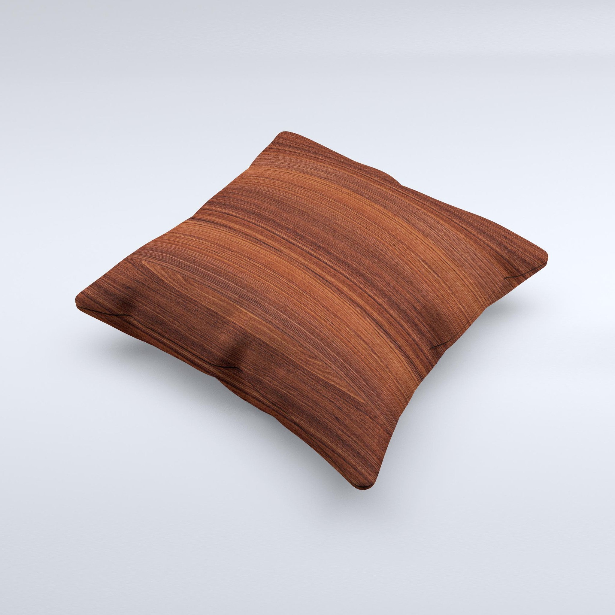 Walnut WoodGrain V3 Ink-Fuzed Decorative Throw Pillow showcasing unique wood grain design and high-quality fabric.
