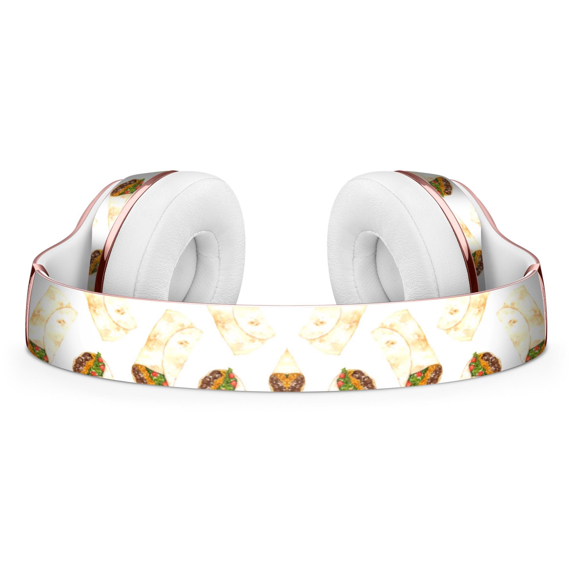 Watercolor Beef Burrito Skin Kit for Beats by Dre Solo 3, showcasing vibrant colors and a unique design.