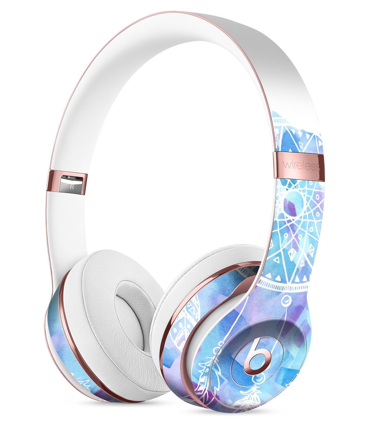 Watercolor Dreamcatcher Full-Body Skin Kit for Beats by Dre Solo 3, showcasing vibrant colors and intricate design.