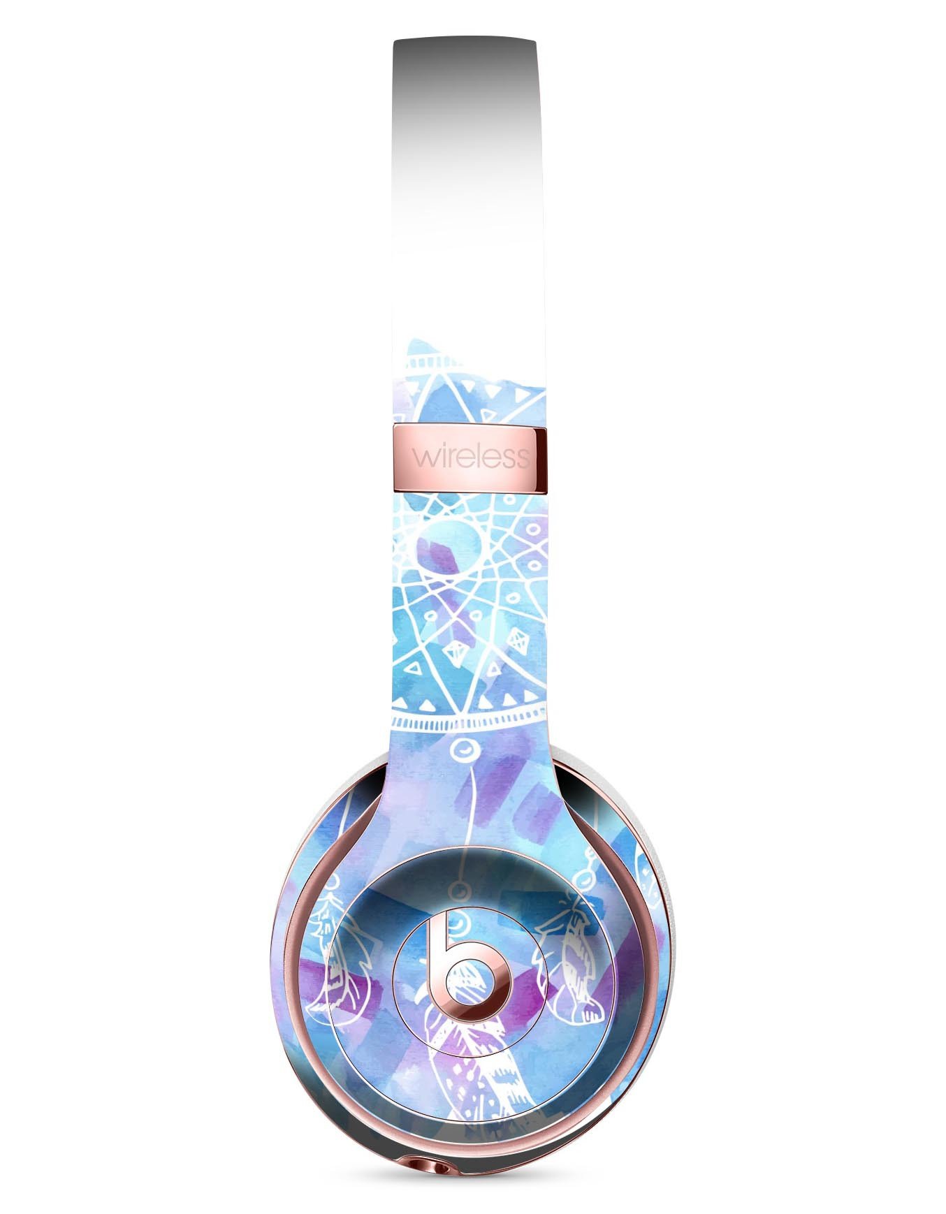 Watercolor Dreamcatcher Full-Body Skin Kit for Beats by Dre Solo 3, showcasing vibrant colors and intricate design.