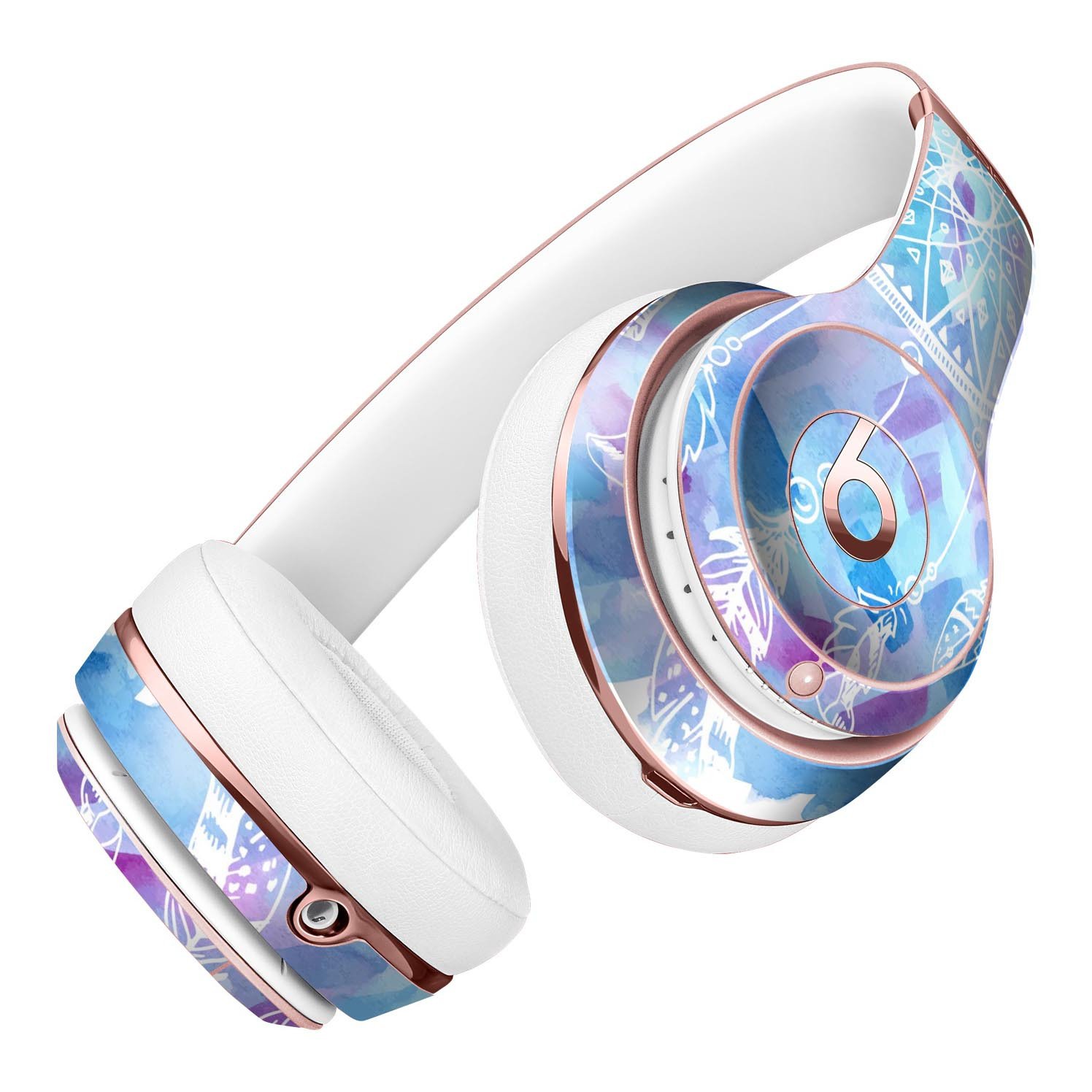 Watercolor Dreamcatcher Full-Body Skin Kit for Beats by Dre Solo 3, showcasing vibrant colors and intricate design.