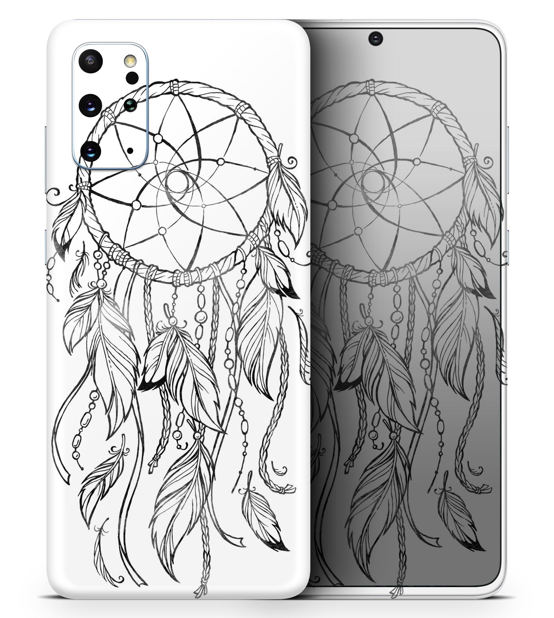 WaterColor Dreamcatchers v11 skin for Samsung Galaxy S20, showcasing vibrant colors and a sleek design.