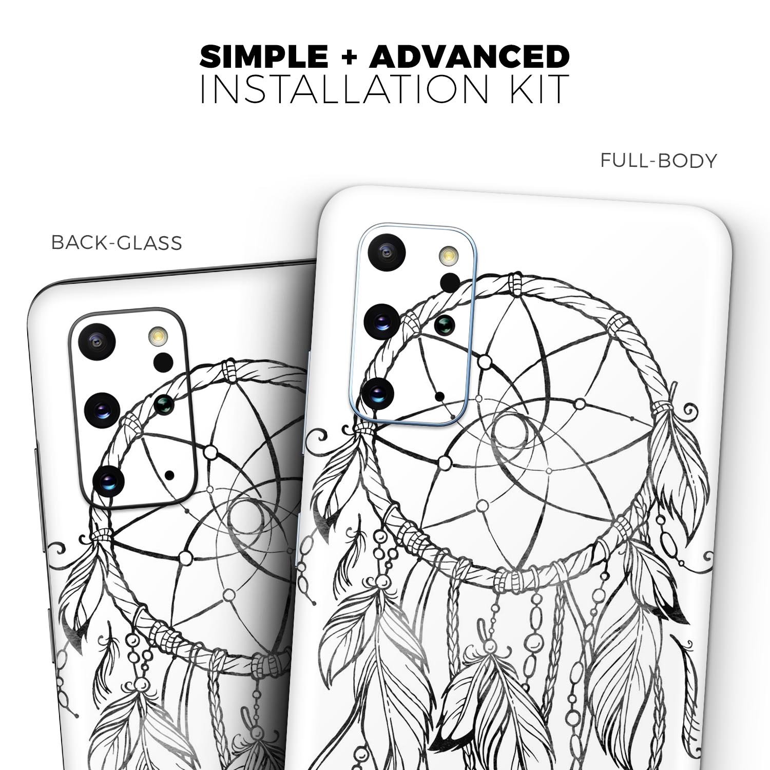 WaterColor Dreamcatchers v11 skin for Samsung Galaxy S20, showcasing vibrant colors and a sleek design.