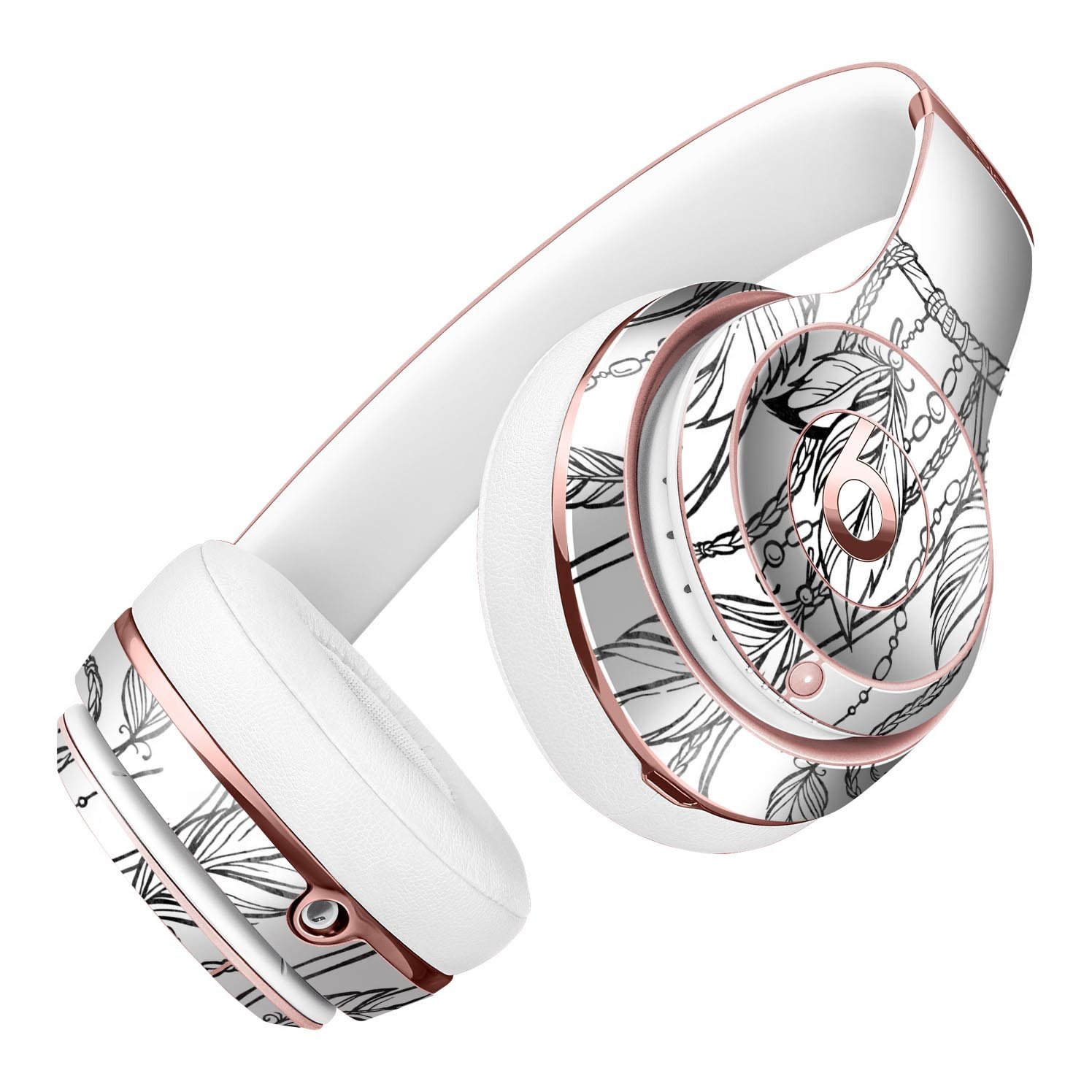 WaterColor Dreamcatchers skin kit for Beats by Dre Solo 3 Wireless headphones, showcasing vibrant colors and unique design.