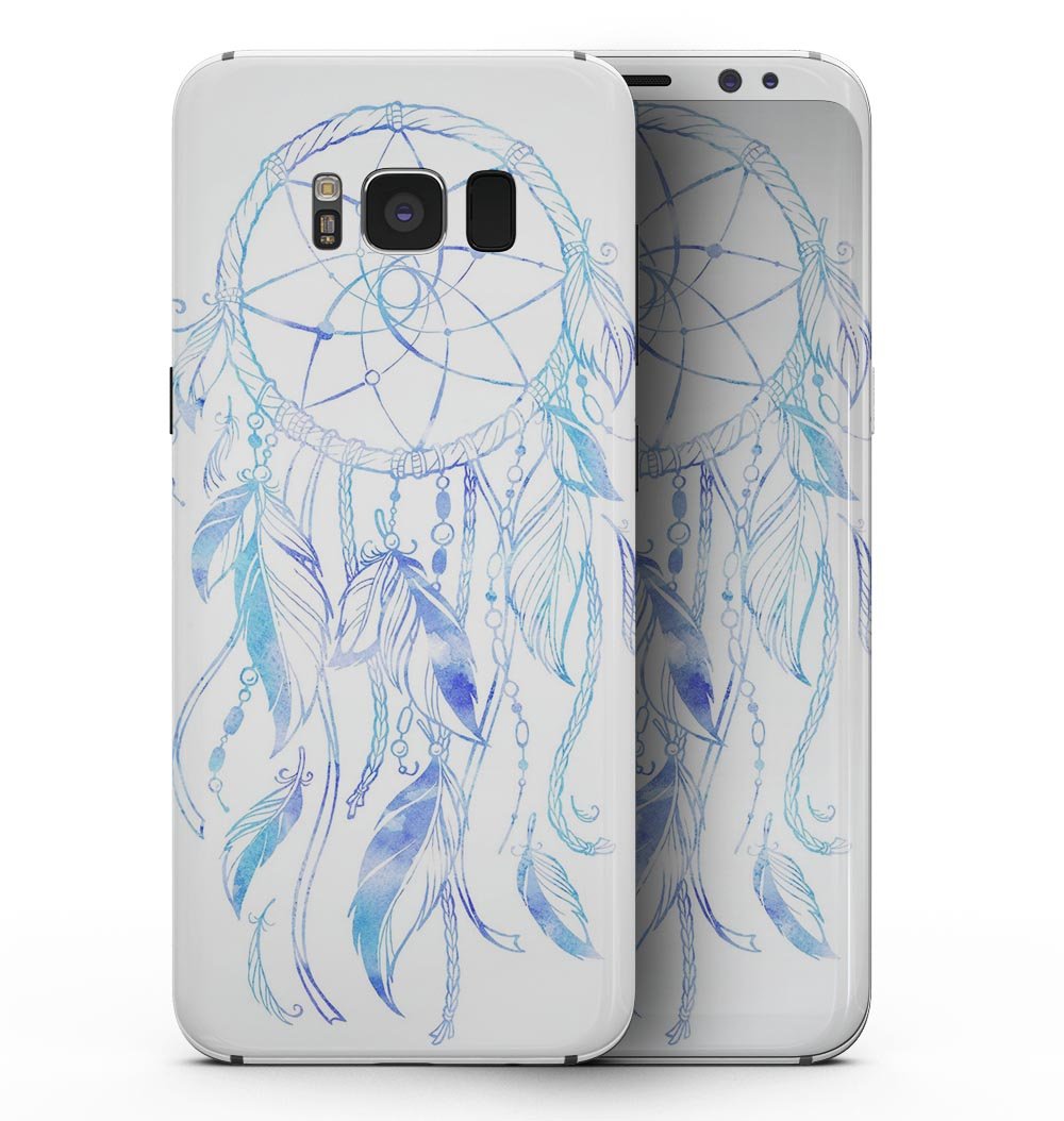 WaterColor Dreamcatchers skin kit for Samsung Galaxy S8, showcasing vibrant colors and intricate patterns for stylish protection.
