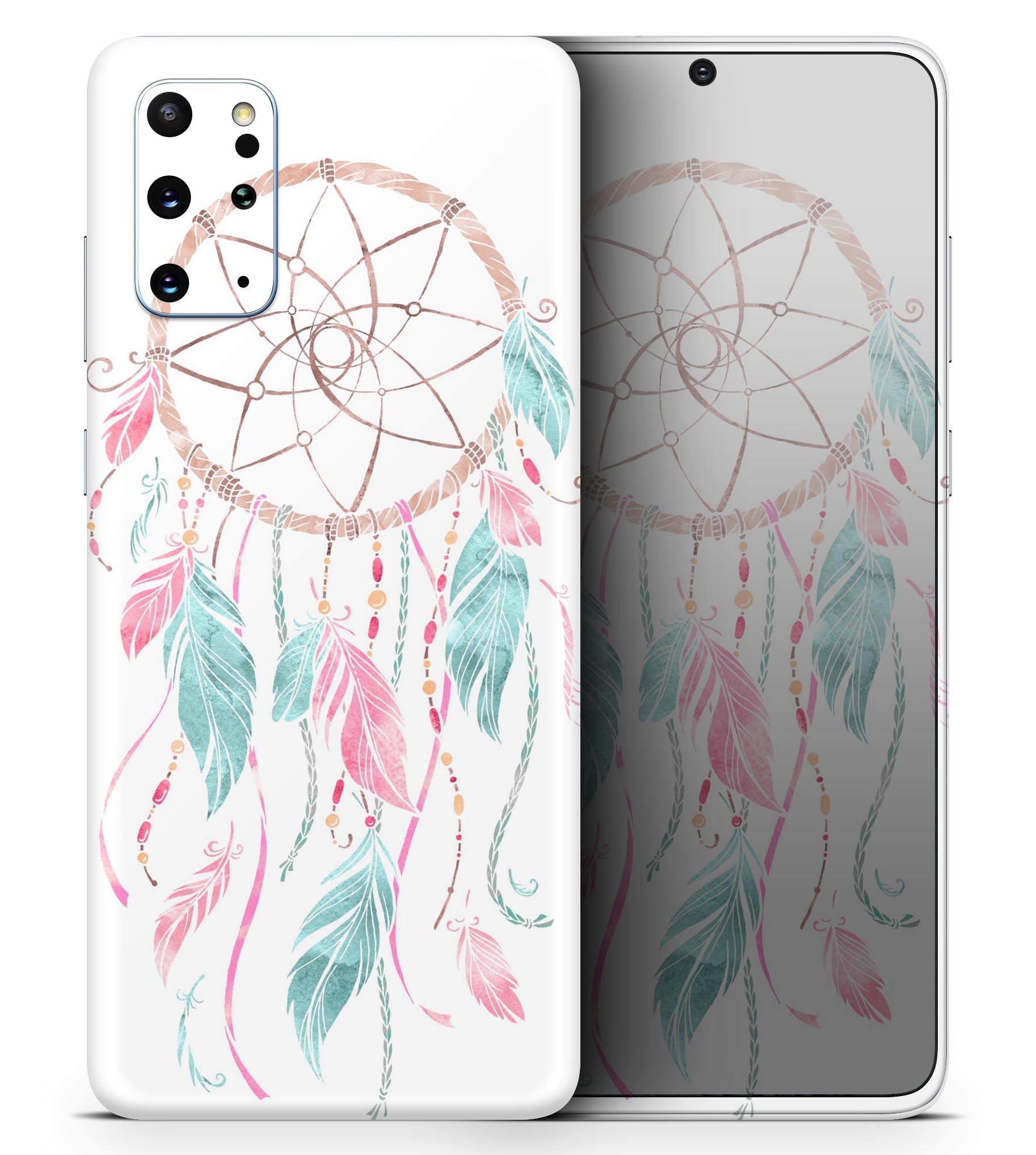 WaterColor Dreamcatchers v2 skin for Samsung Galaxy S-Series, showcasing vibrant watercolor design and premium vinyl material.