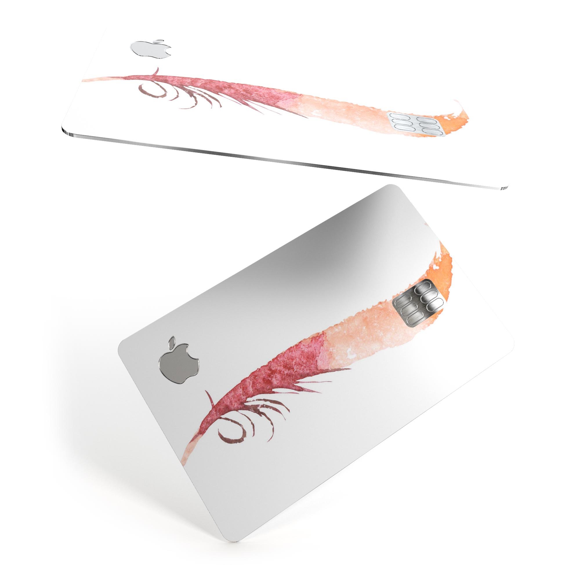 WaterColor DreamFeathers v4 decal skin for Apple Card, showcasing vibrant colors and premium vinyl material.