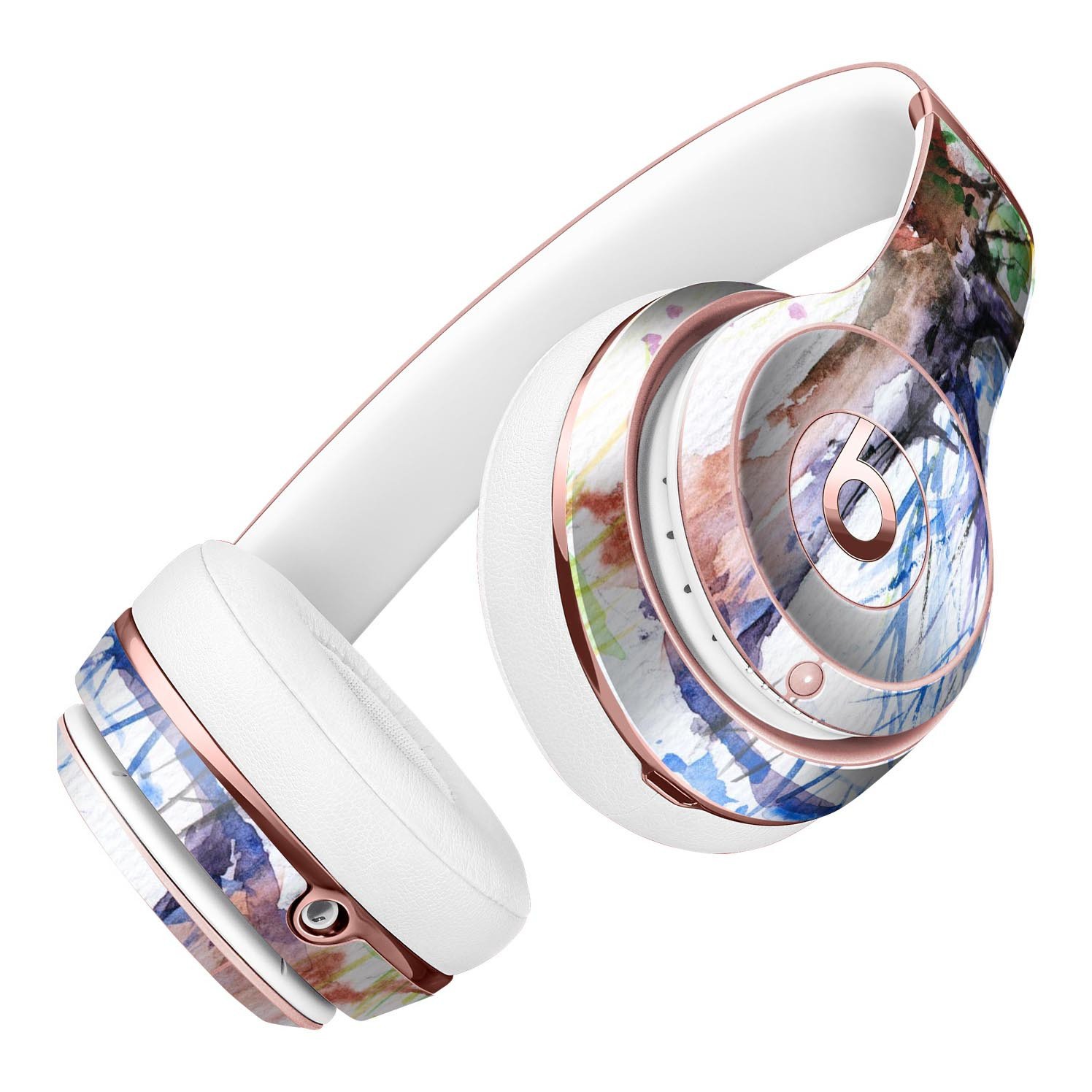 WaterColor Vivid Tree Full-Body Skin Kit designed for Beats by Dre Solo 3 Wireless Headphones, showcasing vibrant colors and intricate patterns.