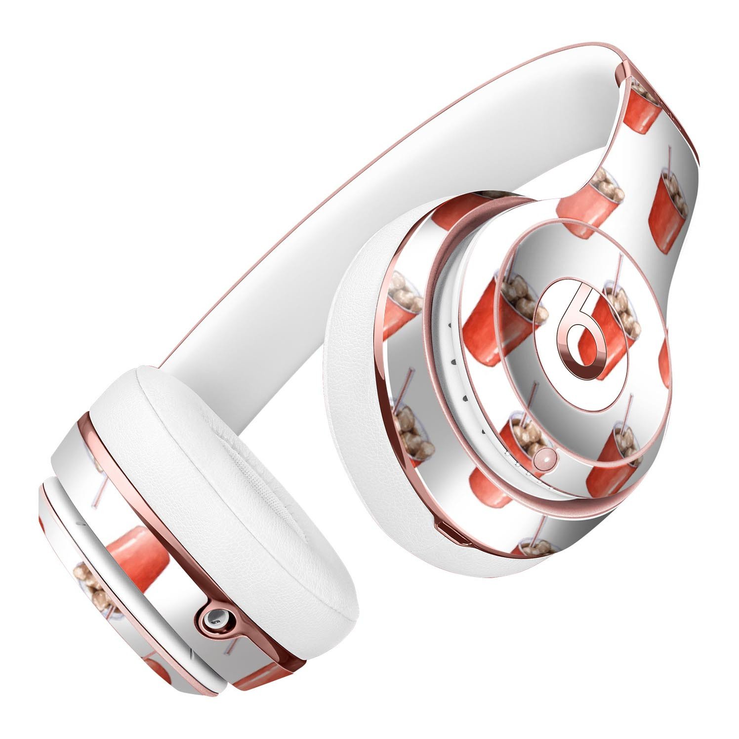 Watercolored Red Solo Cup Full-Body Skin Kit for Beats by Dre Solo 3 Wireless Headphones, showcasing vibrant colors and a sleek design.