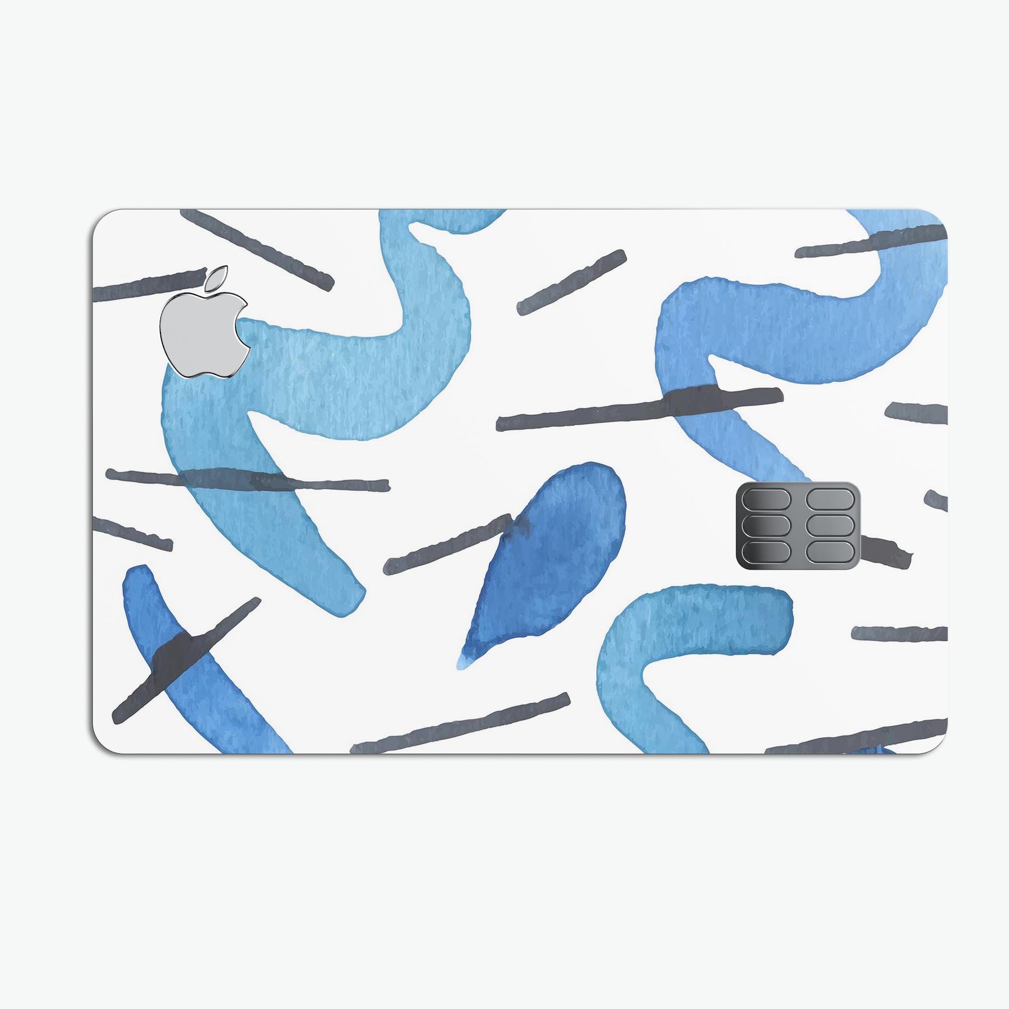 Premium protective decal skin-kit for Apple Card, showcasing ultra-gloss and soft-matte finishes.