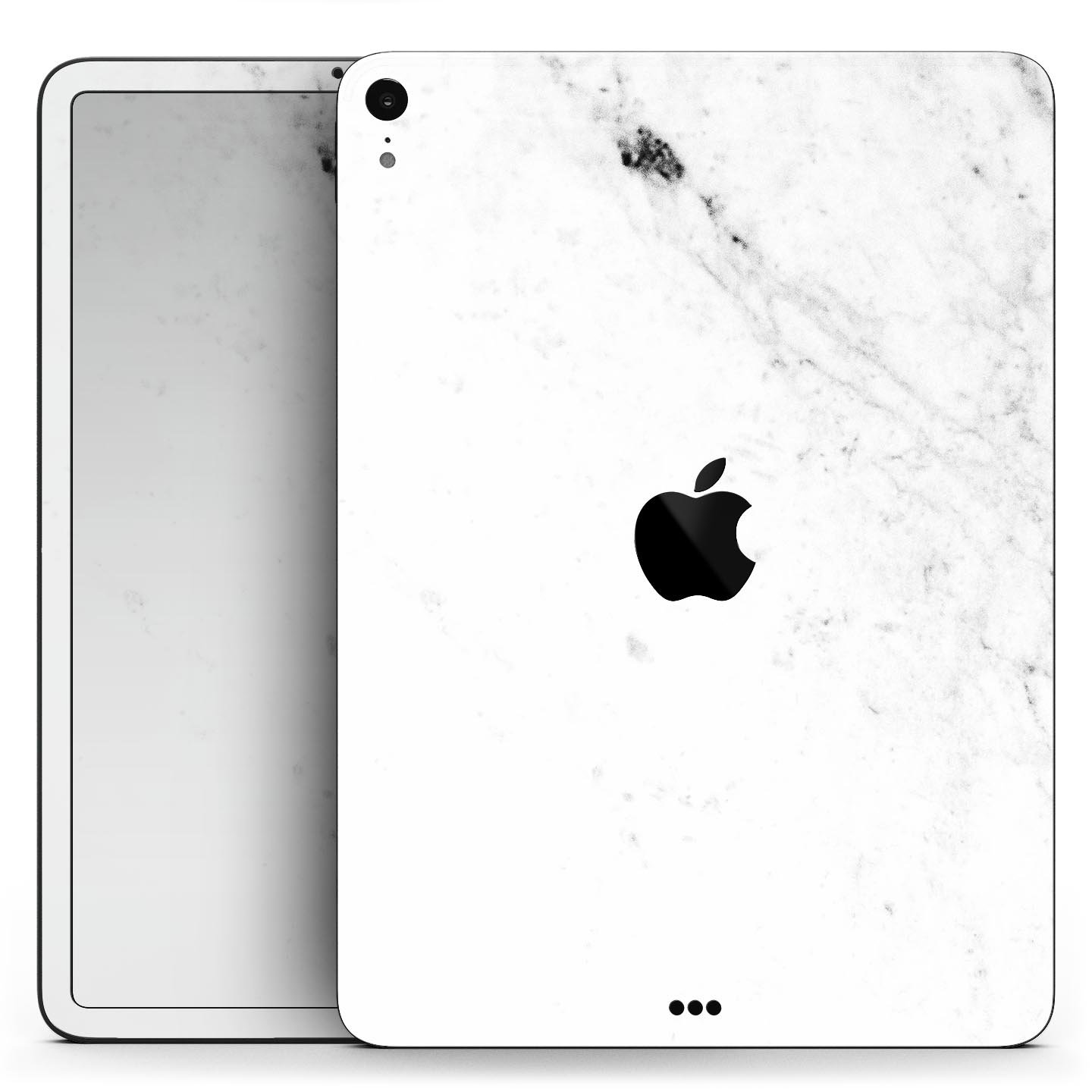 White and Black Marble Surface Full Body Skin Decal for Apple devices, showcasing a stylish marble design with premium finish.