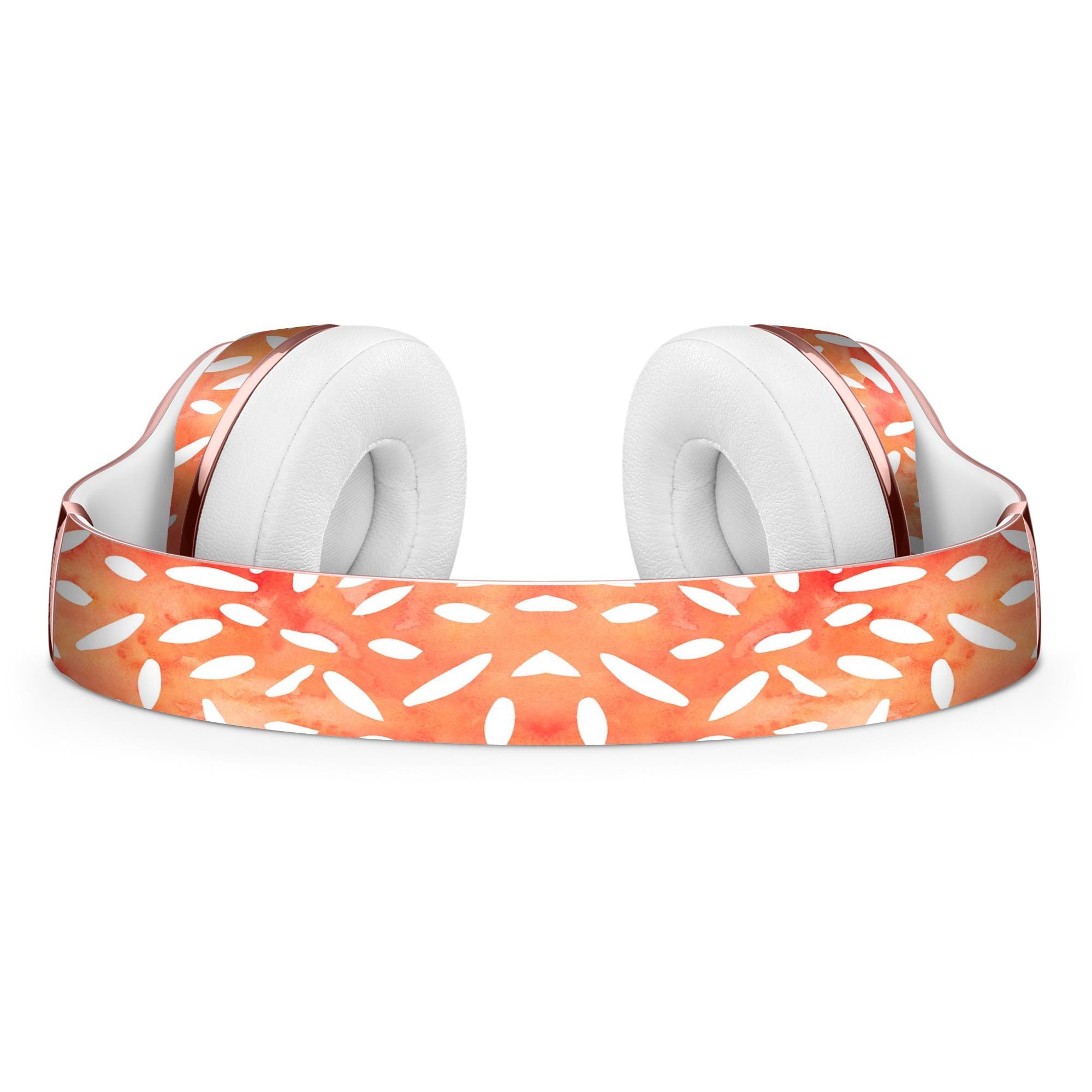White Floral Pedals skin kit for Beats by Dre Solo 3 Wireless Headphones, showcasing vibrant floral design and premium vinyl material.