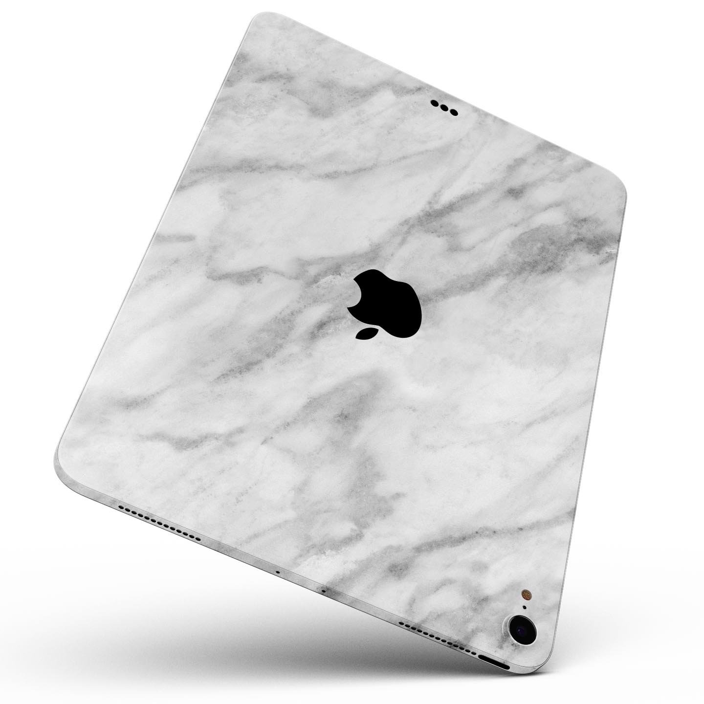 White Marble Surface Full Body Skin Decal for Apple iPad Pro, showcasing elegant marble design and premium finish.