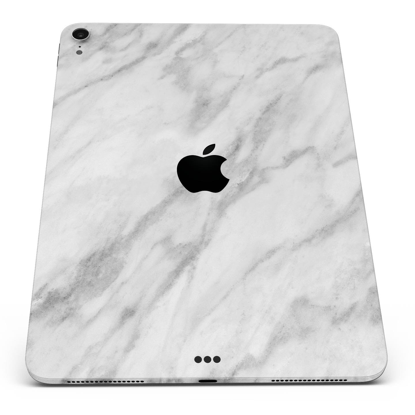 White Marble Surface Full Body Skin Decal for Apple iPad Pro, showcasing elegant marble design and premium finish.