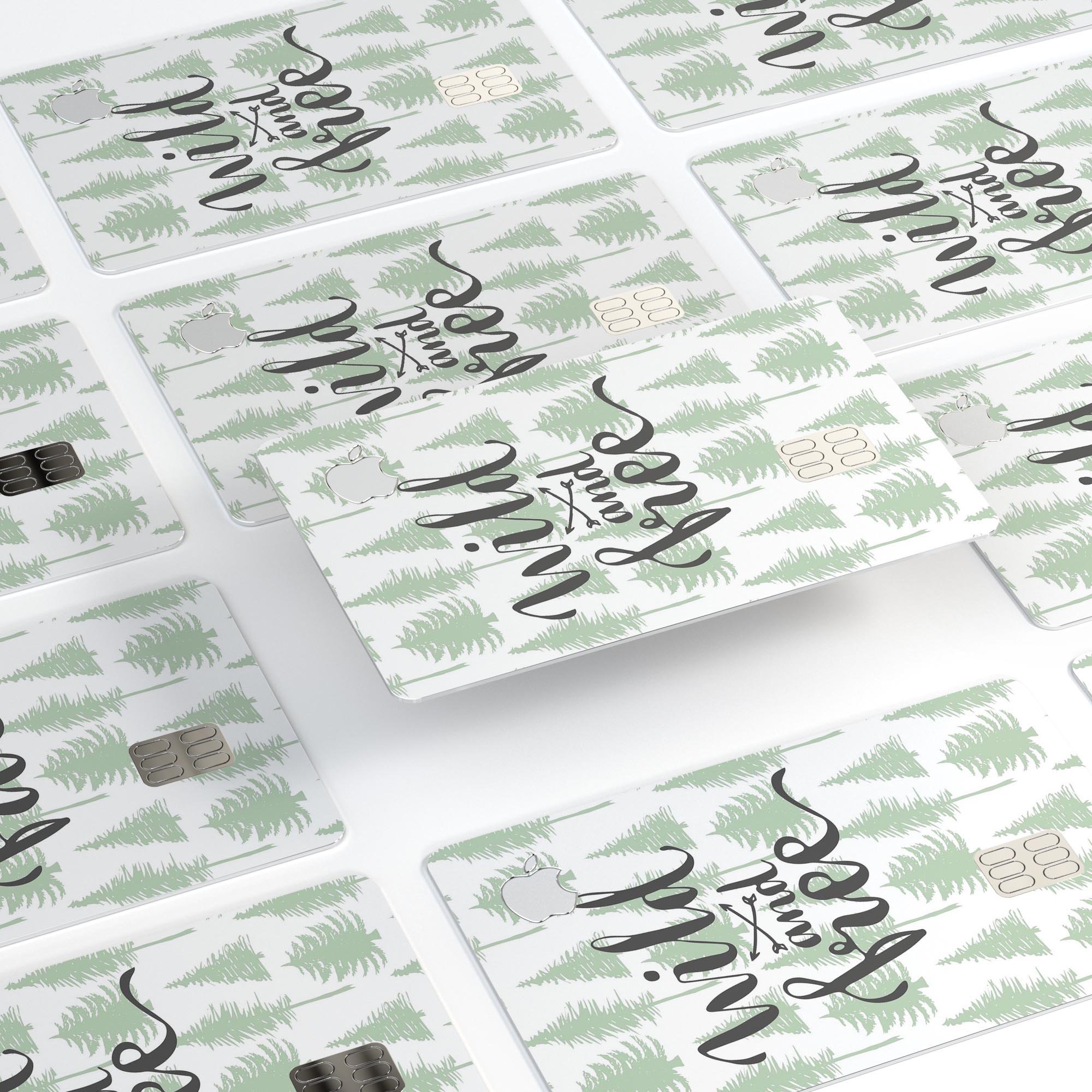 Wild and Free Premium Protective Decal Skin-Kit for Apple Card, showcasing its sleek design and high-quality finish.