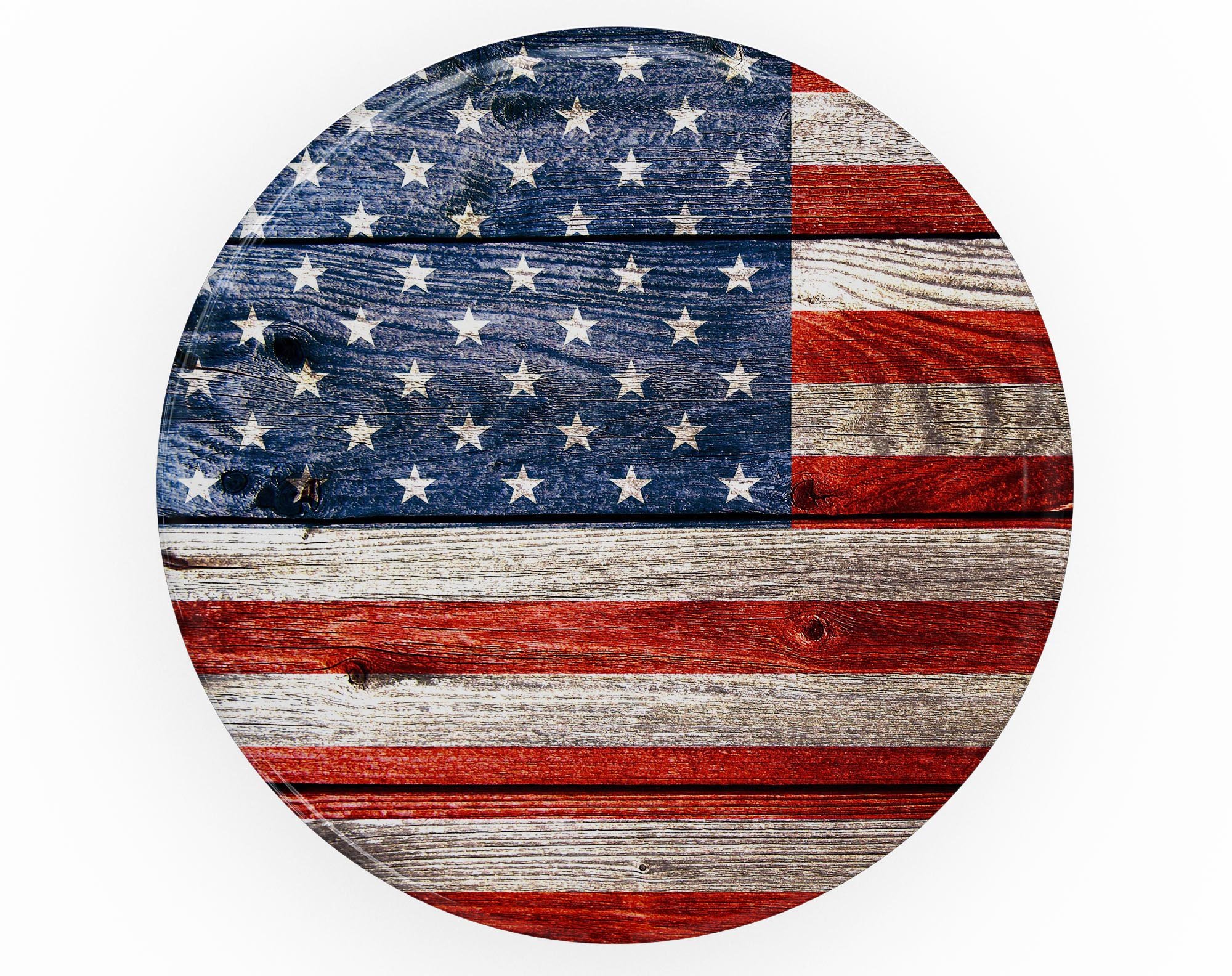 Wooden Grungy American Flag Skin Kit for PopSockets, featuring a rustic design on premium vinyl.