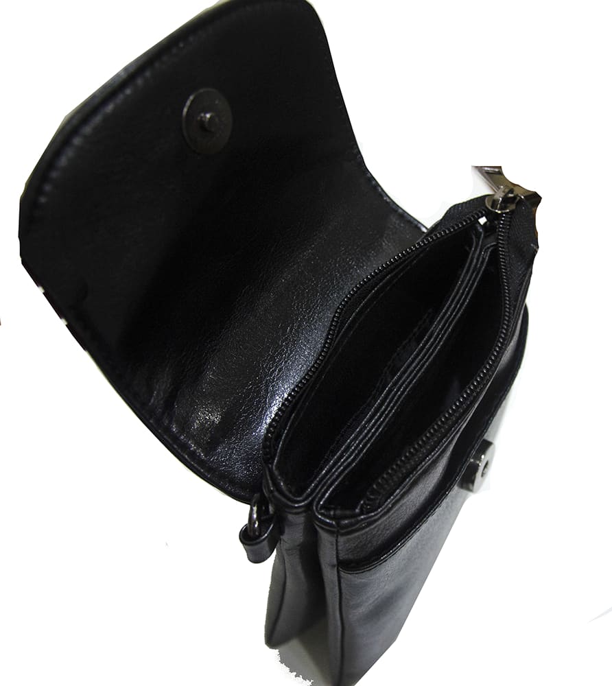 A stylish spearmint green women's crossbody bag made of PU leather, featuring a zippered top closure and adjustable strap.