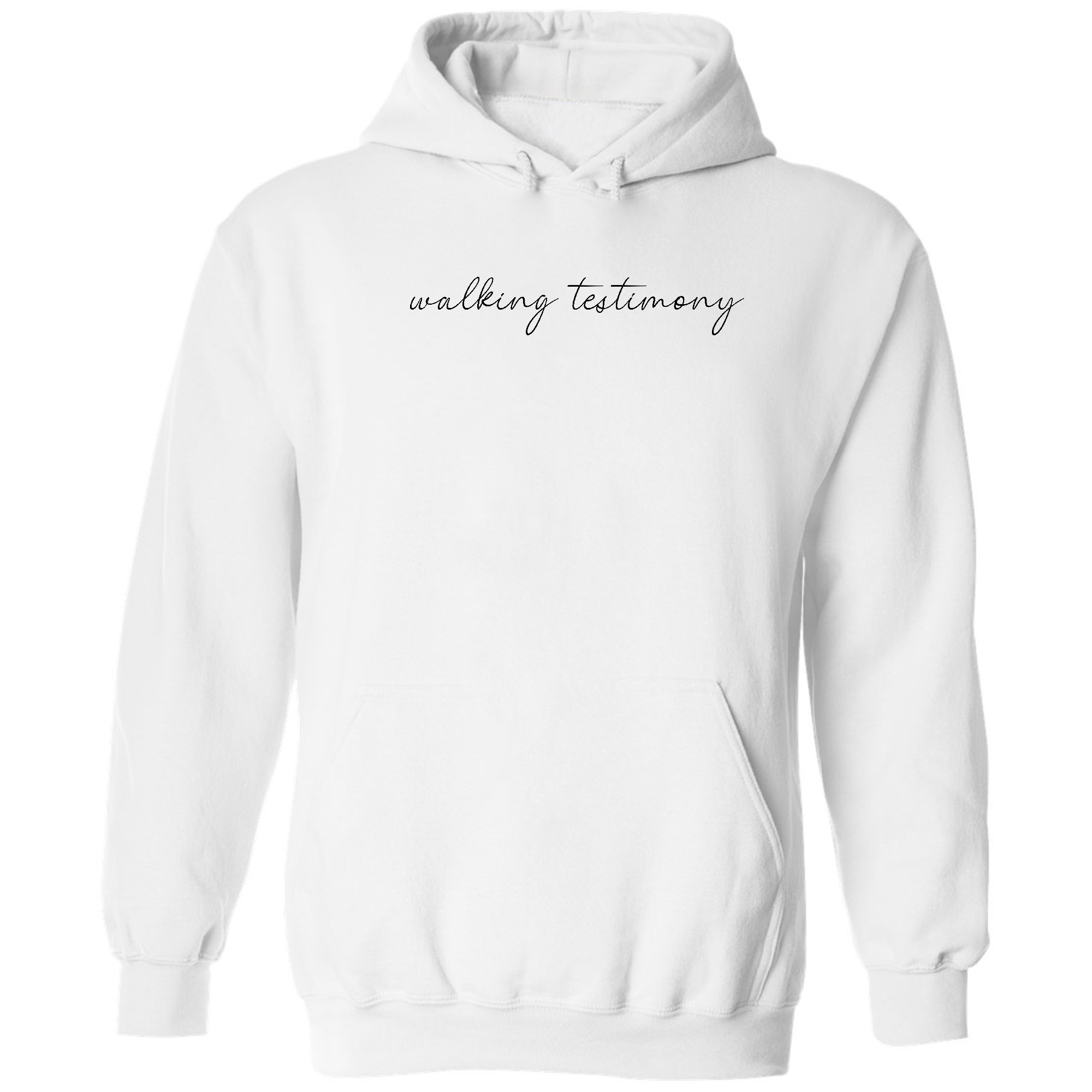 Black Women's Hoodie with 'Say it Soul' Walking Testimony illustration, showcasing a stylish and inspirational design.