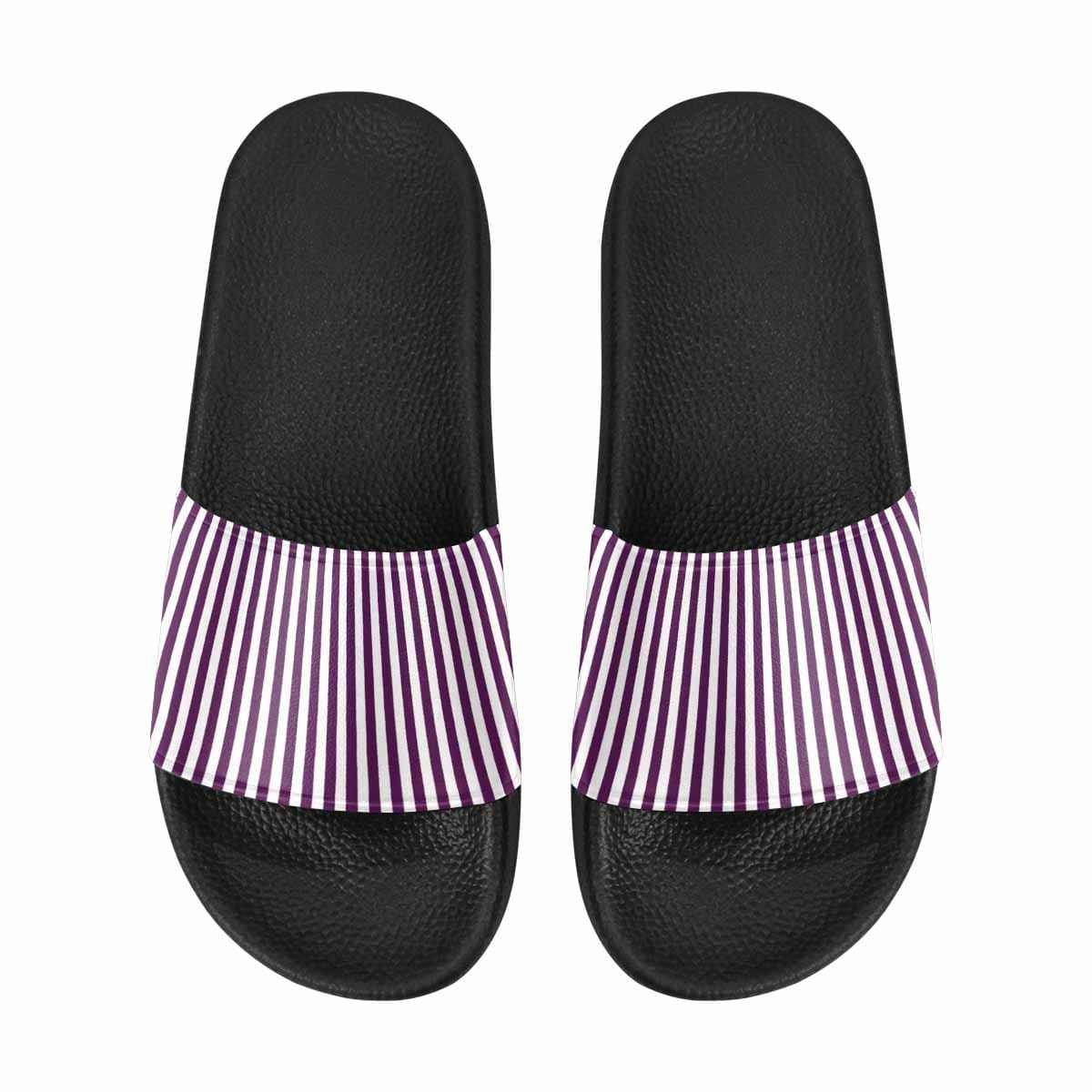 A pair of stylish Womens Slide Sandals featuring lightweight PVC straps and a comfortable sole, perfect for casual wear.