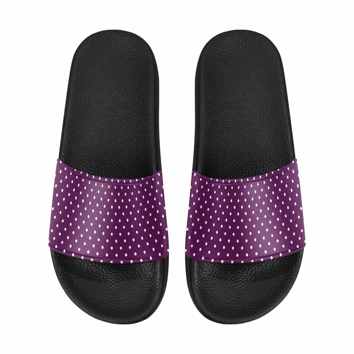 A pair of stylish Womens Slide Sandals featuring lightweight PVC straps and a comfortable sole, perfect for casual wear.
