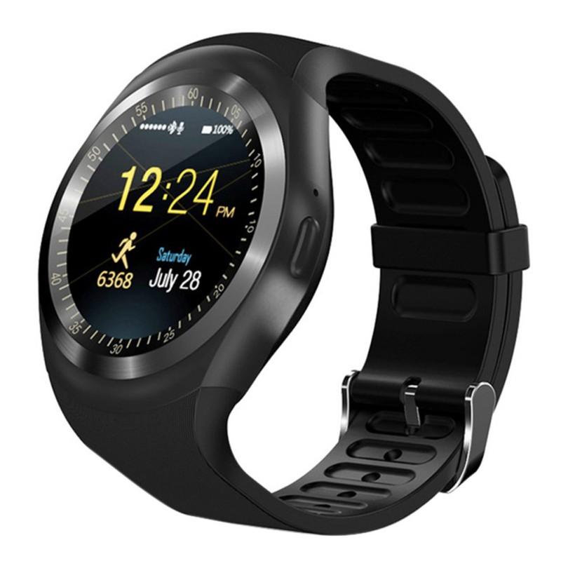 Y1 Smart Watch with high-resolution display and stylish wristband design, showcasing its features and functionality.
