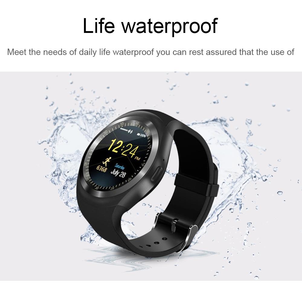 Y1 Smart Watch with high-resolution display and stylish wristband design, showcasing its features and functionality.