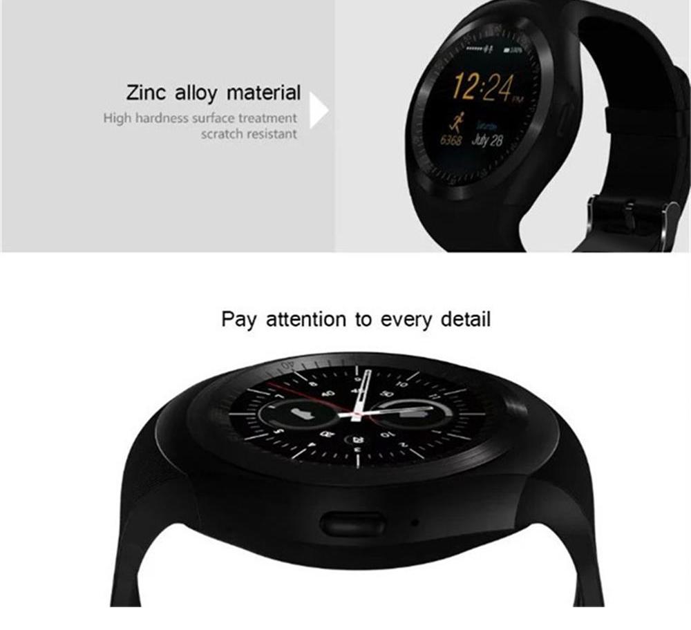 Y1 Smart Watch with high-resolution display and stylish wristband design, showcasing its features and functionality.