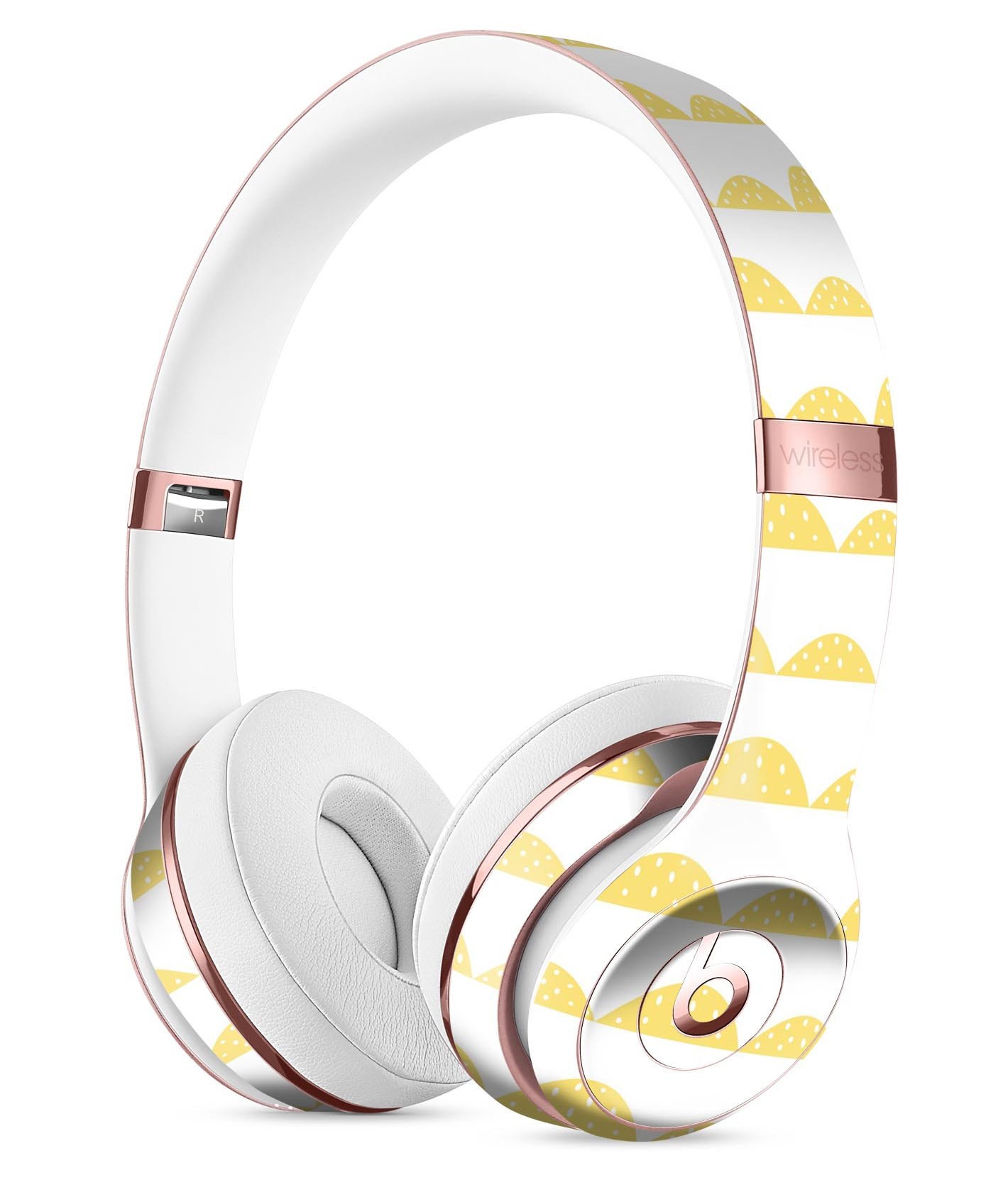 Yellow Rolling Hills Full-Body Skin Kit designed for Beats by Dre Solo 3 Wireless Headphones, showcasing vibrant colors and premium vinyl material.