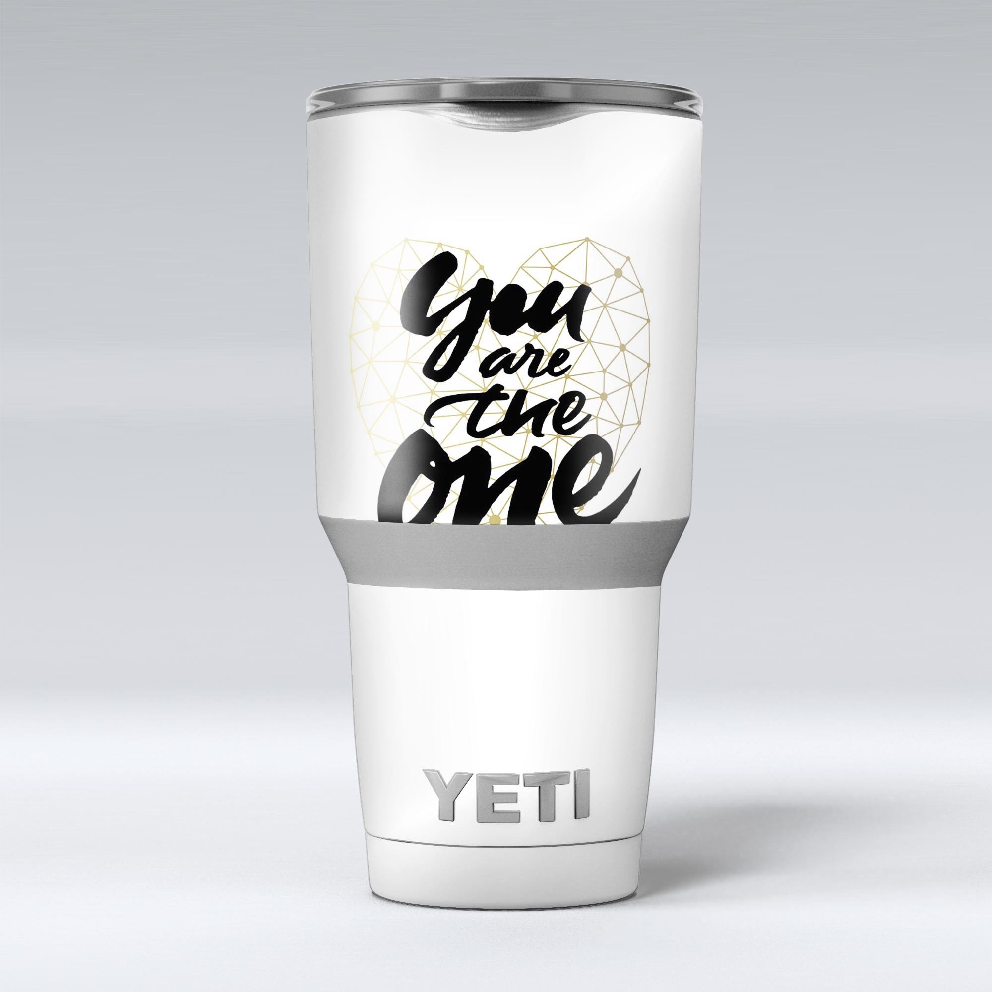 You Are The One Skin Decal Vinyl Wrap Kit for Yeti Cooler, showcasing vibrant design and premium quality.