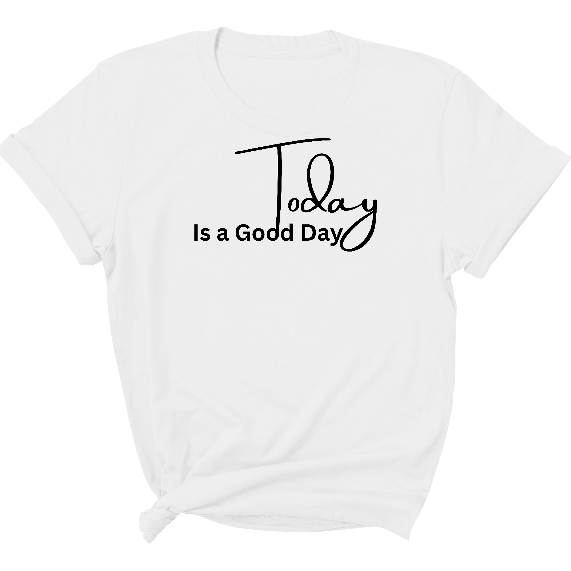 Youth Short Sleeve Graphic T-shirt with 'Today is a Good Day' black illustration, made from soft preshrunk cotton.