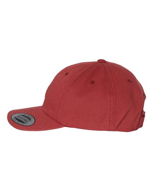 YP Classics Eco-Washed Dad Cap 6245EC in various colors, showcasing its unstructured design and adjustable buckle closure.
