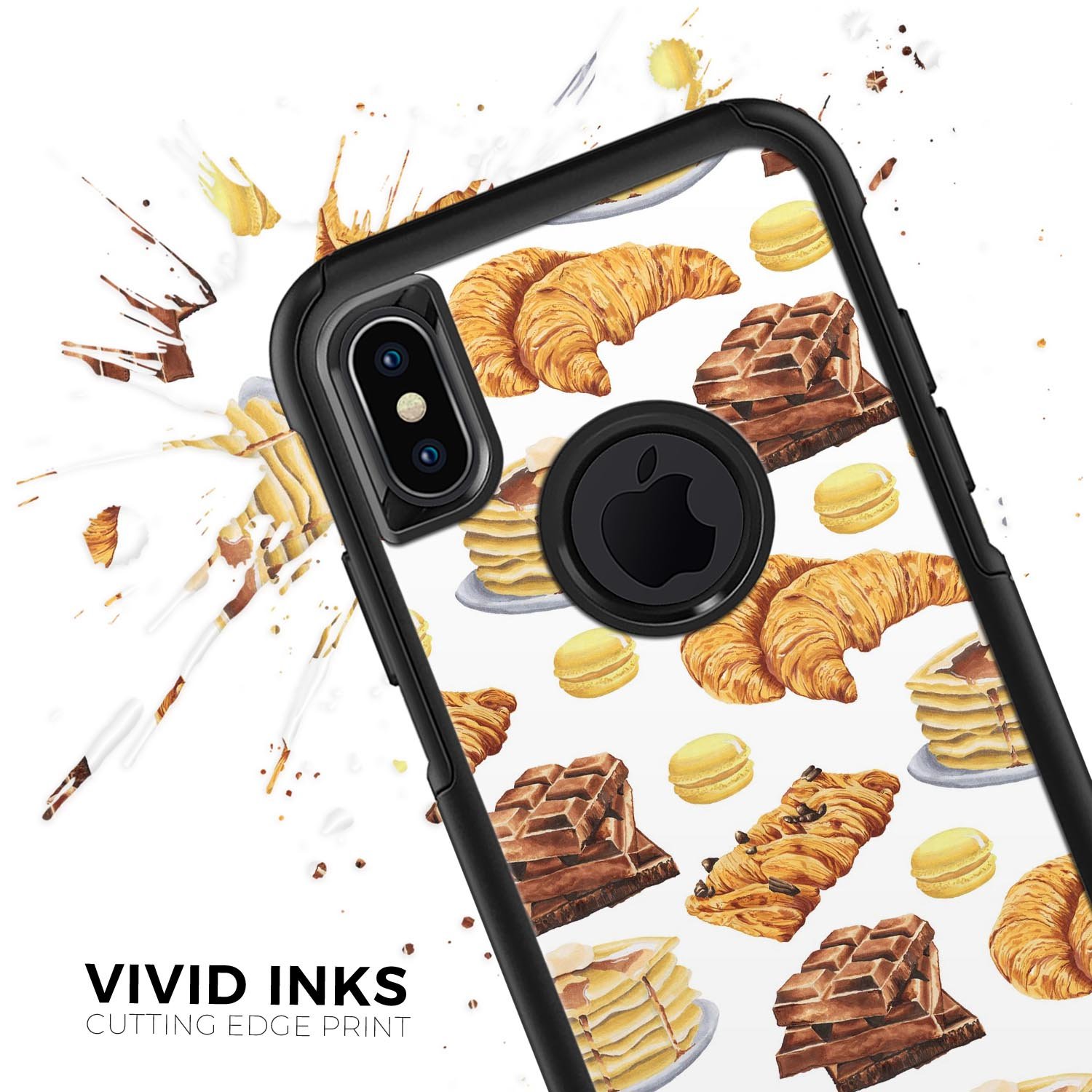 Phone case with pastry design.